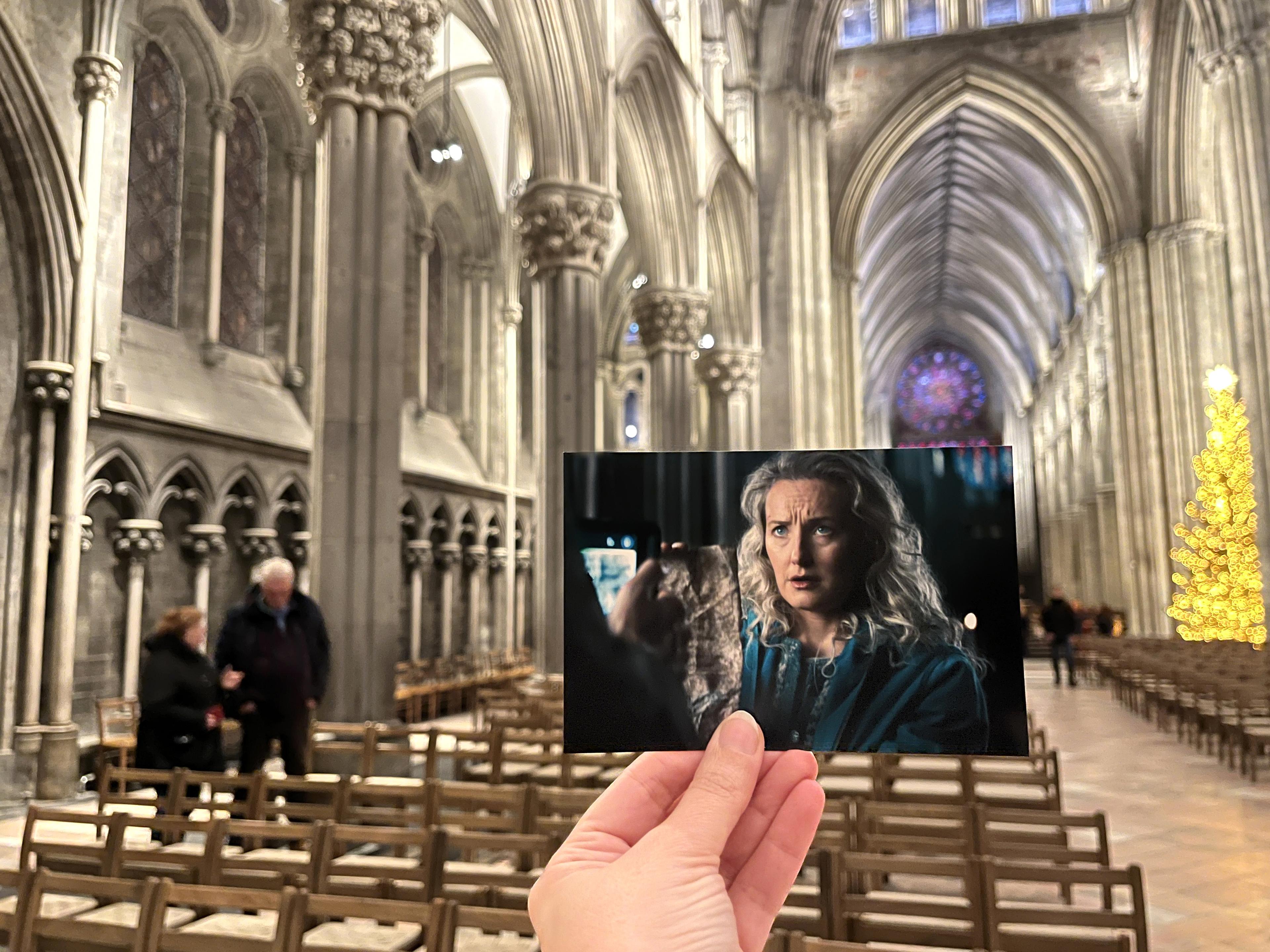 Troll 2 film scene in Nidarosdomen Cathedral, Trondheim