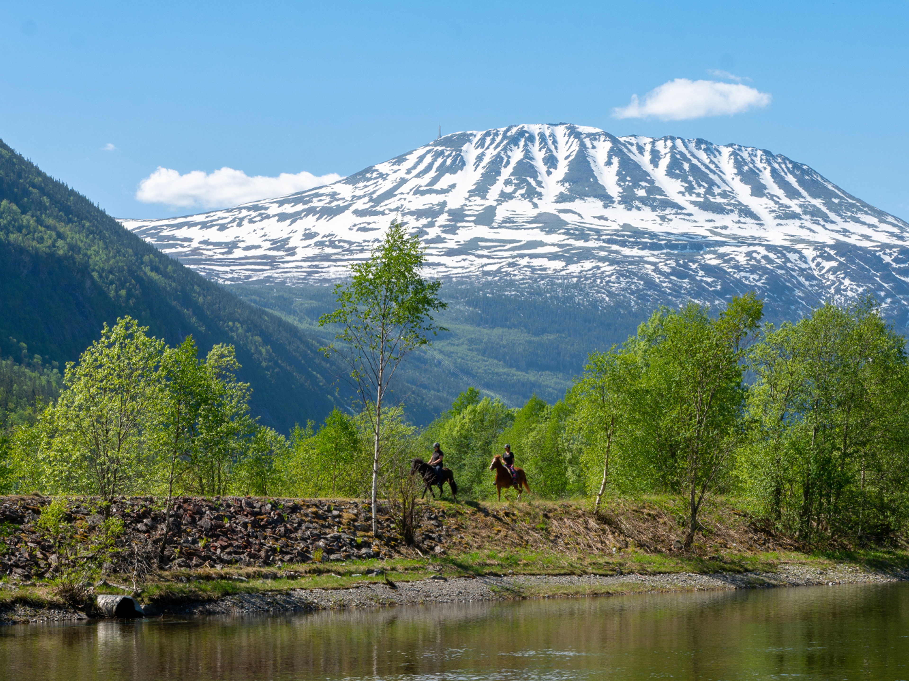 The Gaustatoppen mountain in Rjukan in Telemark, Eastern Norway