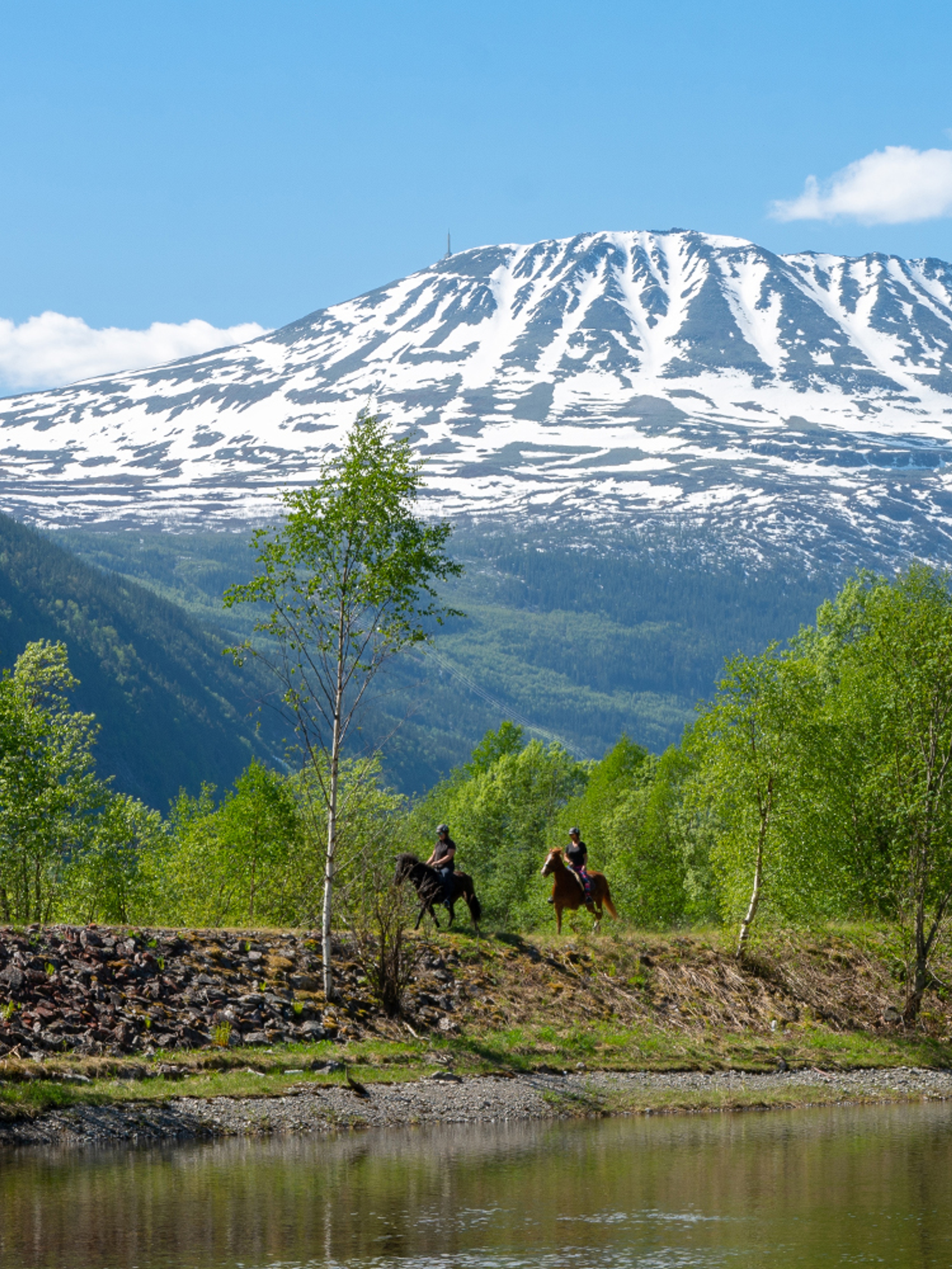 The Gaustatoppen mountain in Rjukan in Telemark, Eastern Norway