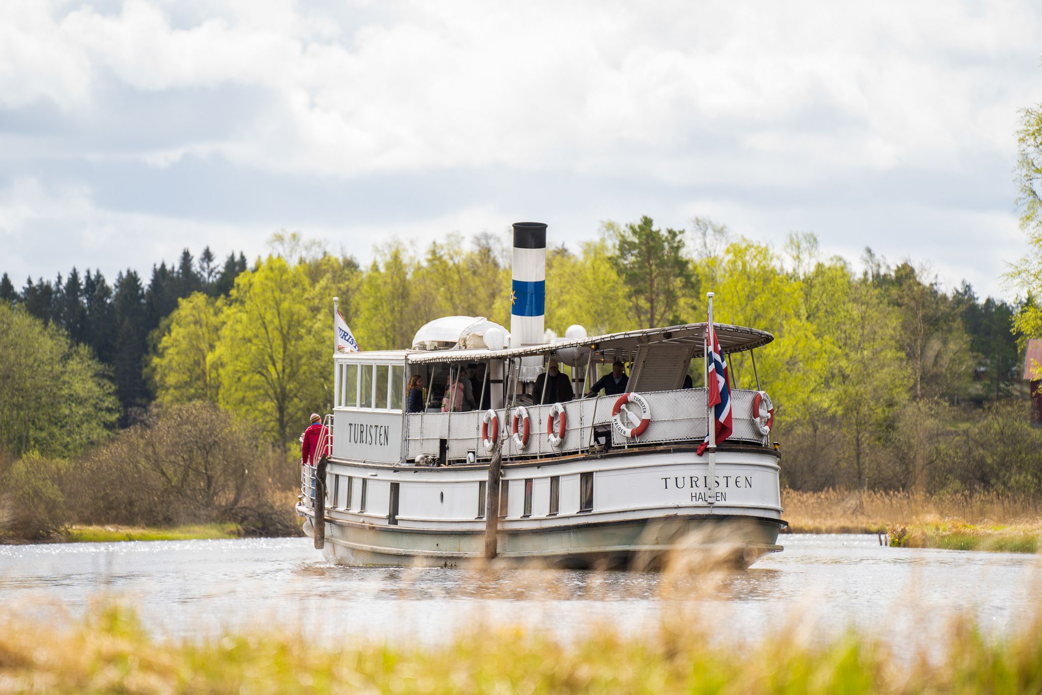Dampbåten D/S Turisten på Haldenkanalen, Østlandet.