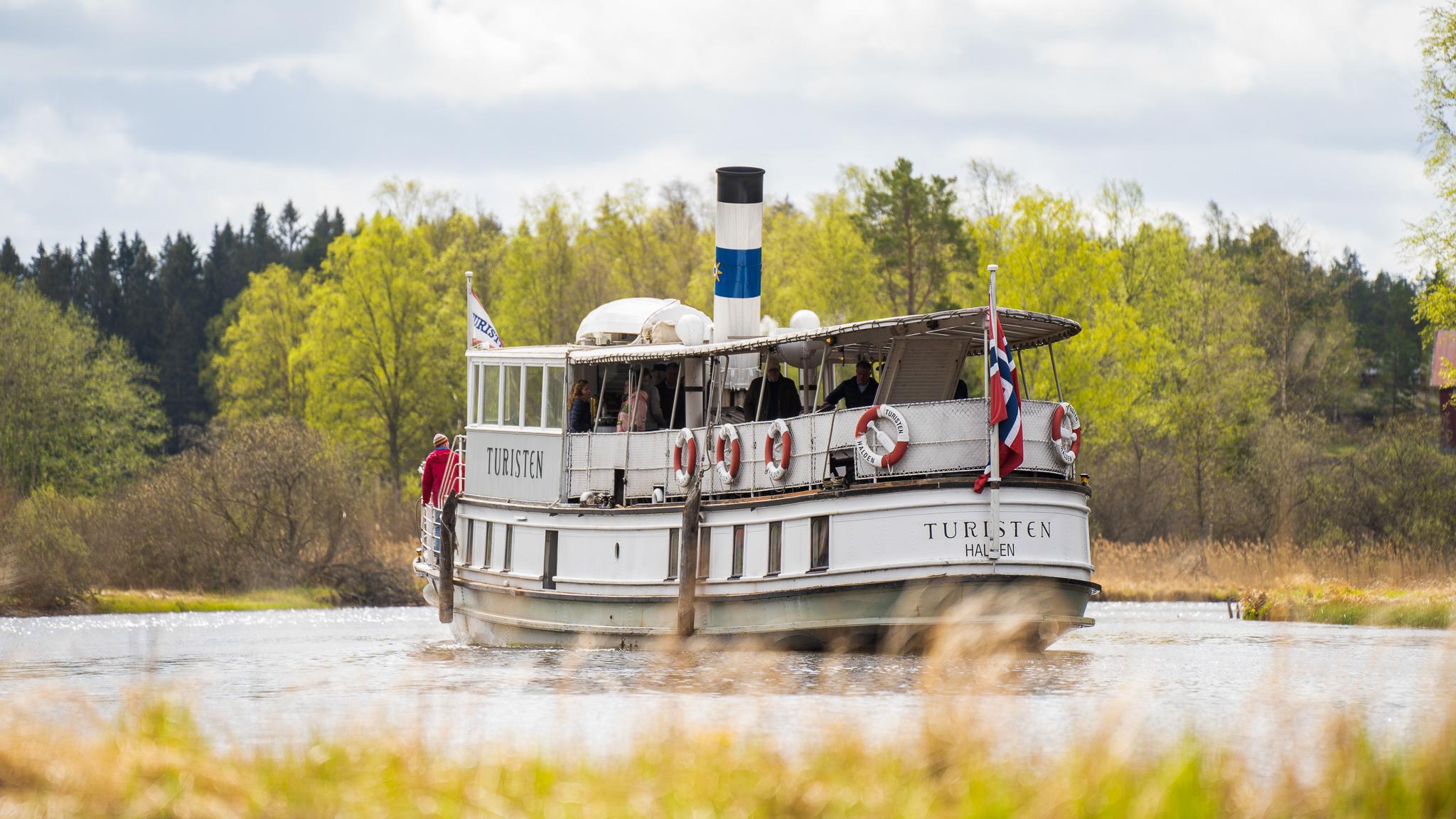 The Steamer D/S Turisten on the Halden Canal in Eastern Norway.