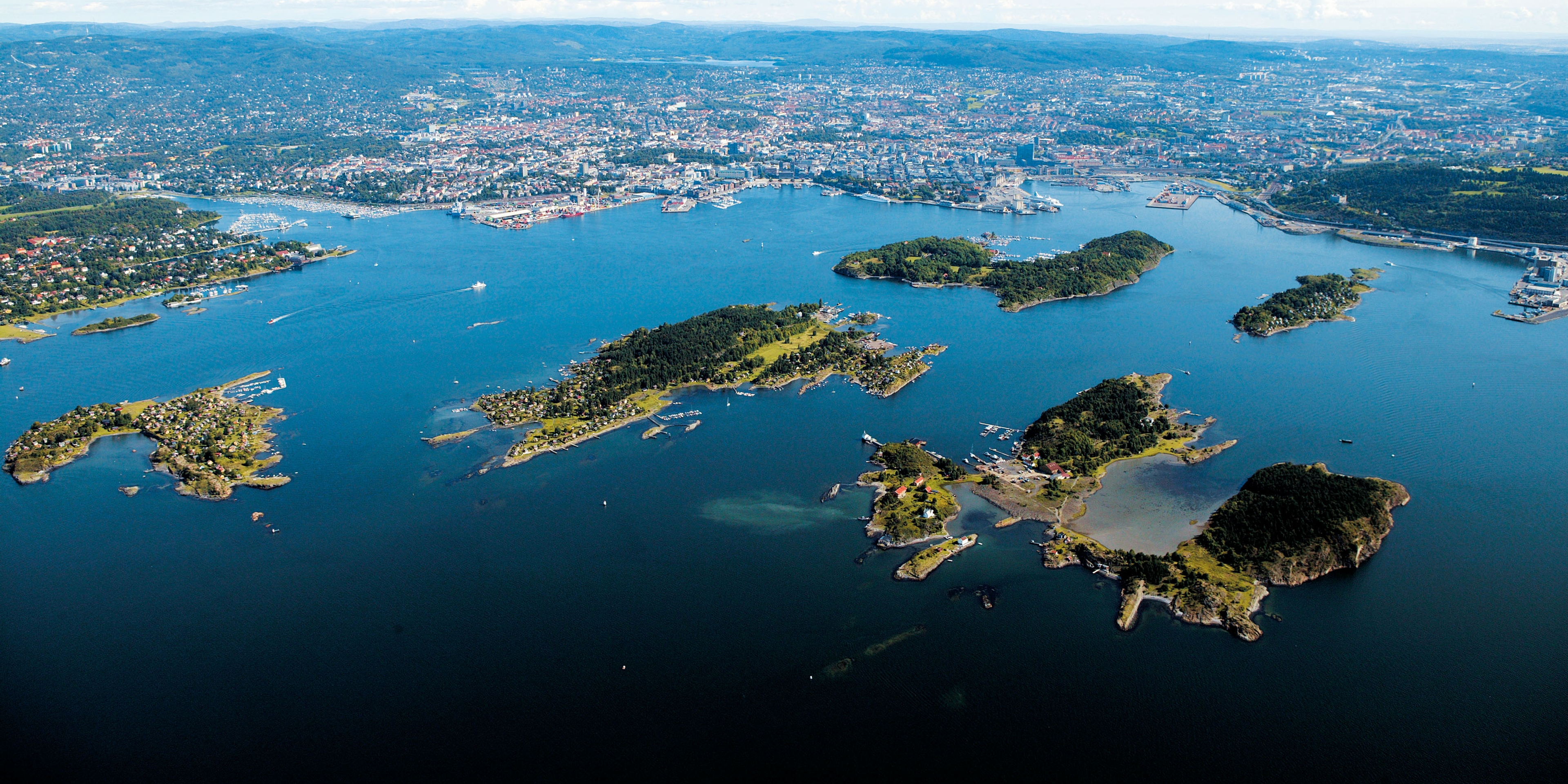 Islands in Oslo, Eastern Norway, in summer