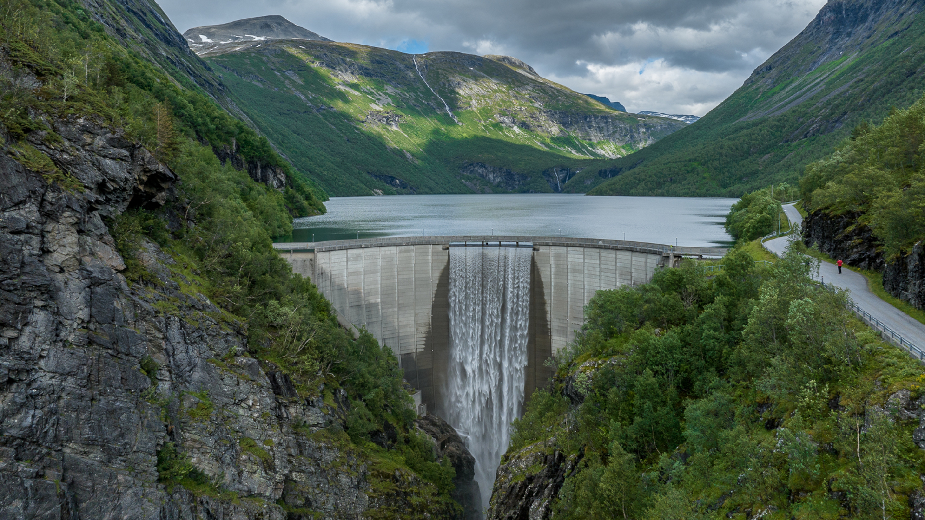 The Zakarias dam in Tafjord in Valldal, Fjord Norway