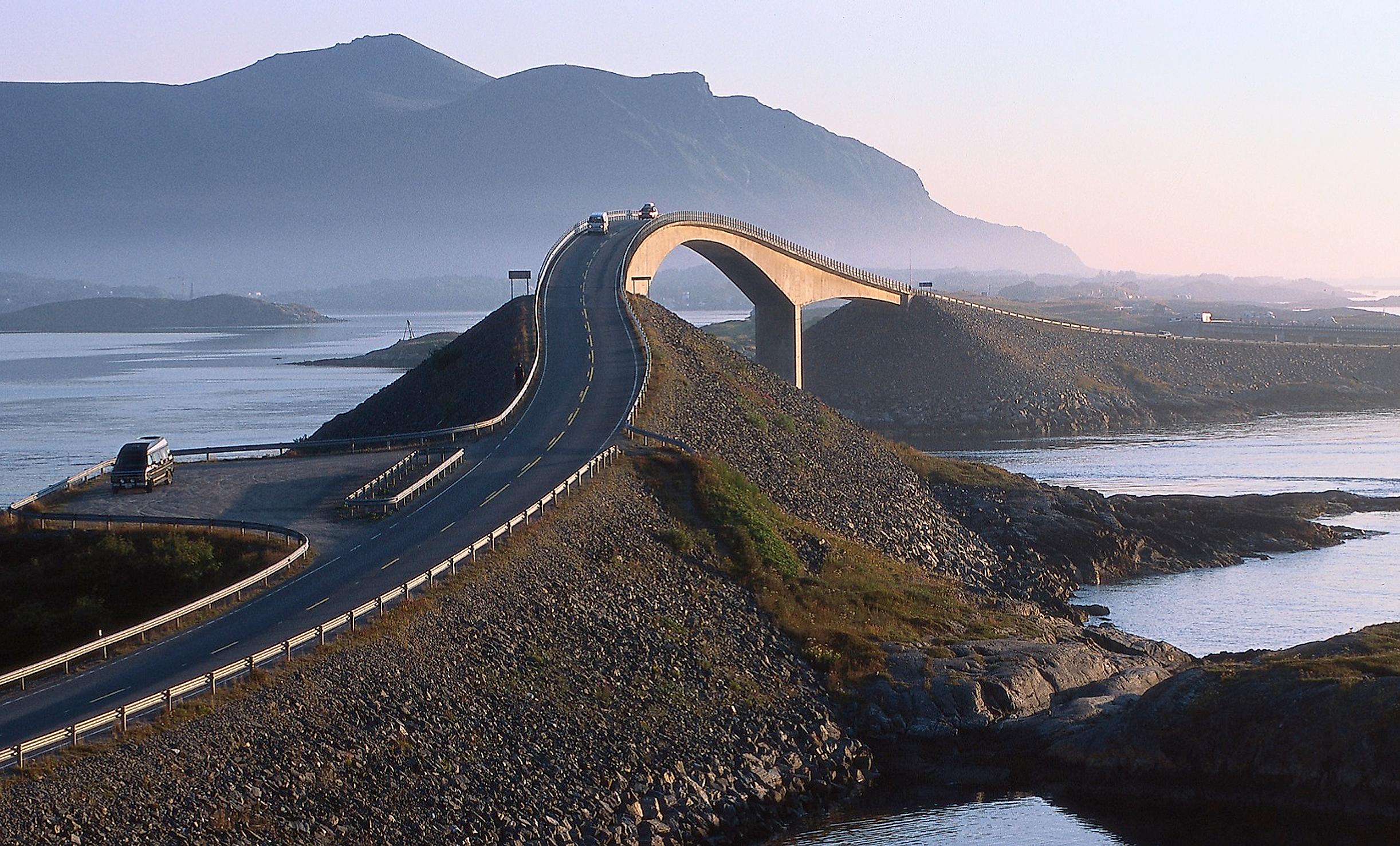 The Norwegian Scenic Route Atlanterhavsvegen in Northwest