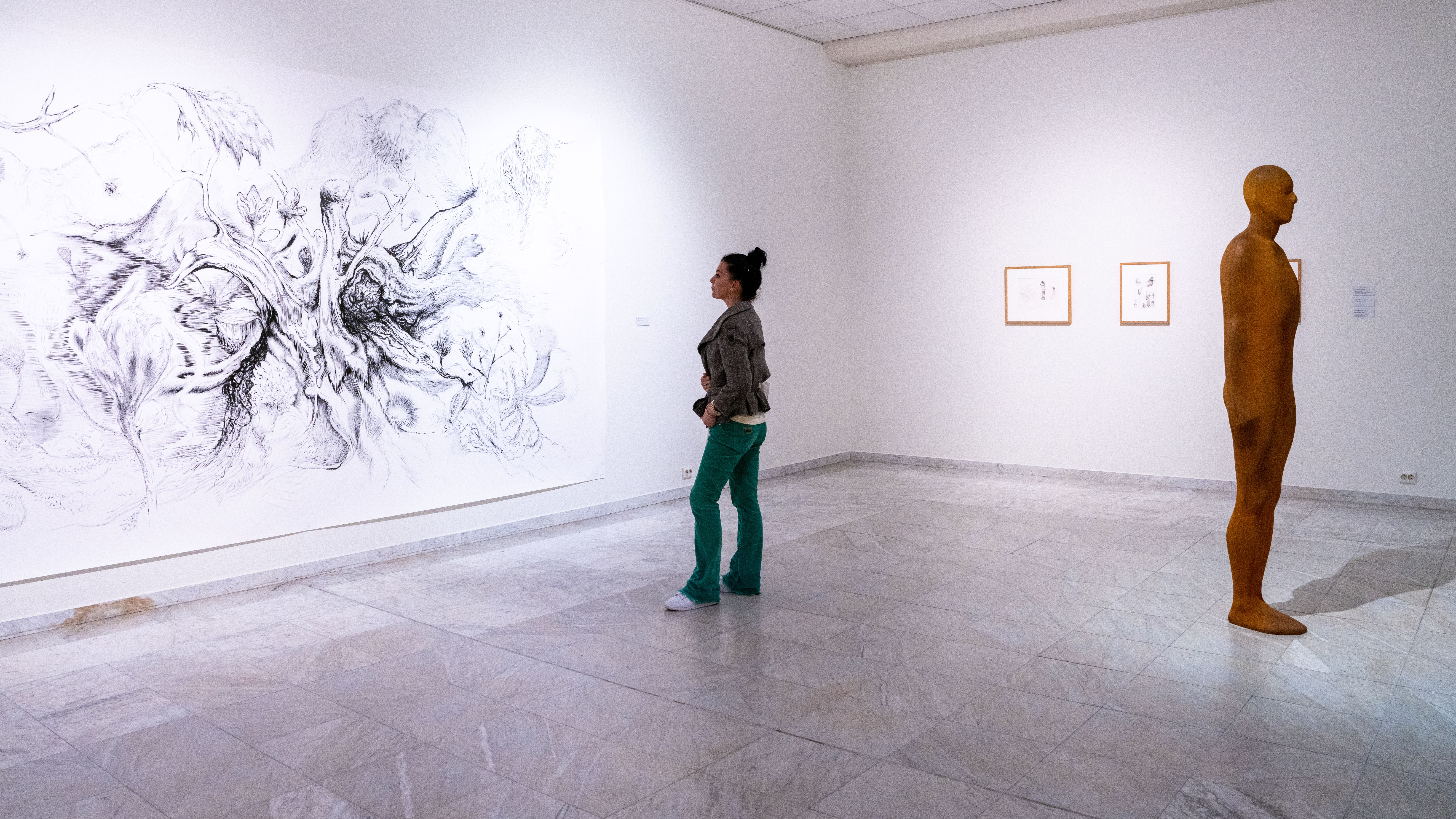 A women looks at art from at the Stavanger Kunstmuseum