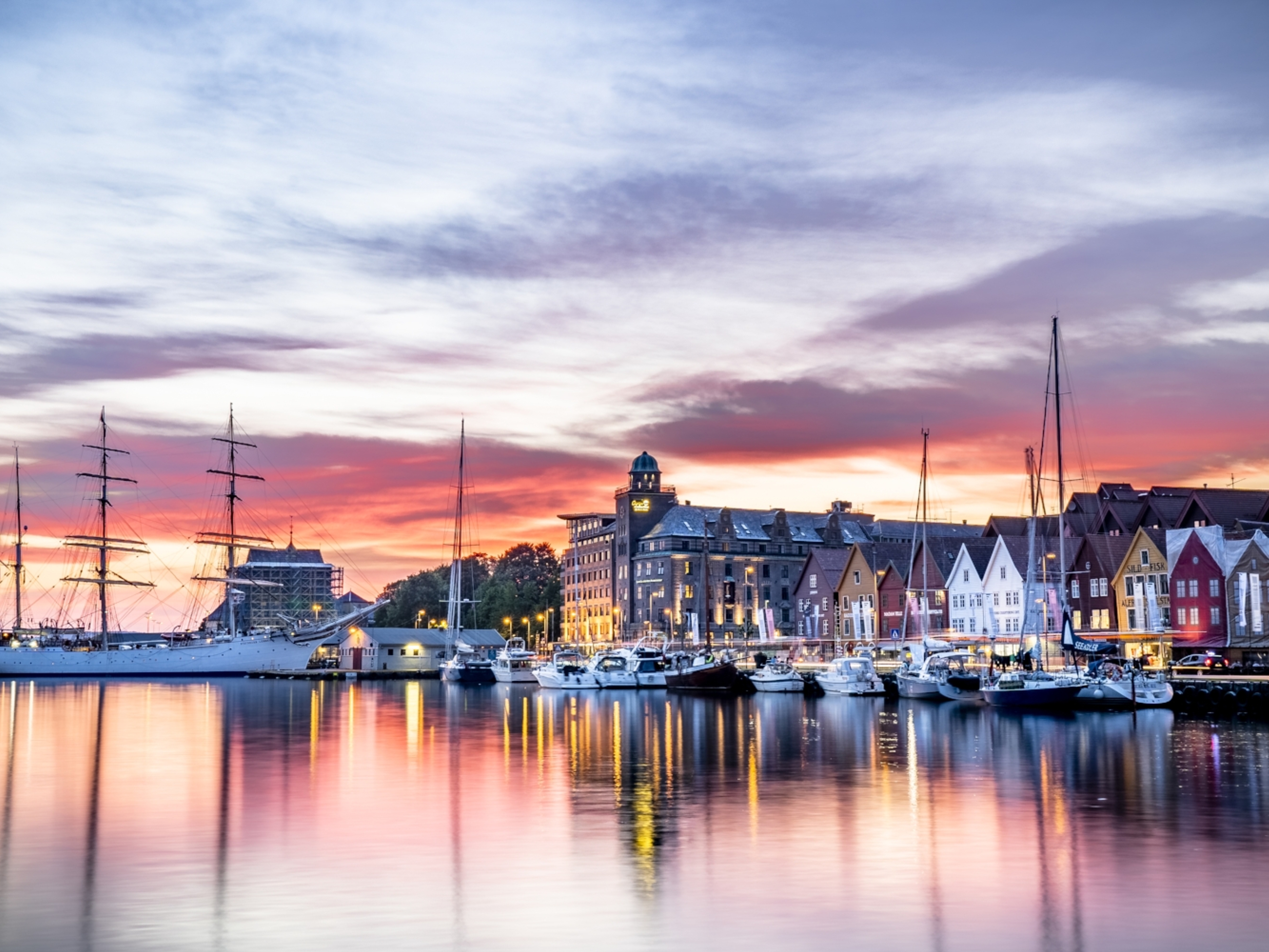 Hansahamnen Bryggen, Norge, finns med på UNESCO:s lista över världsarv