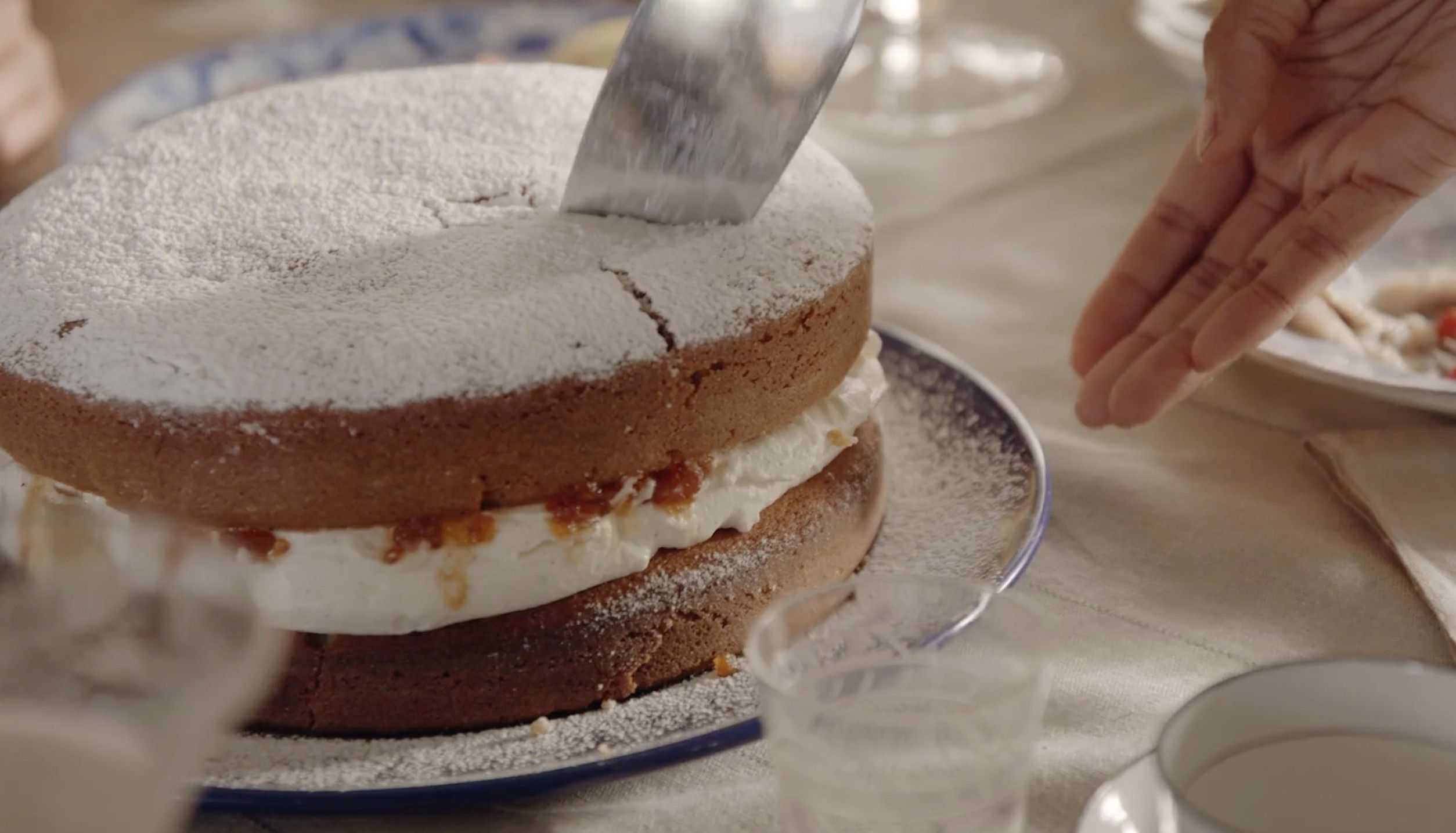 Home-made spongecake of dairy products from Trøndelag, Norway