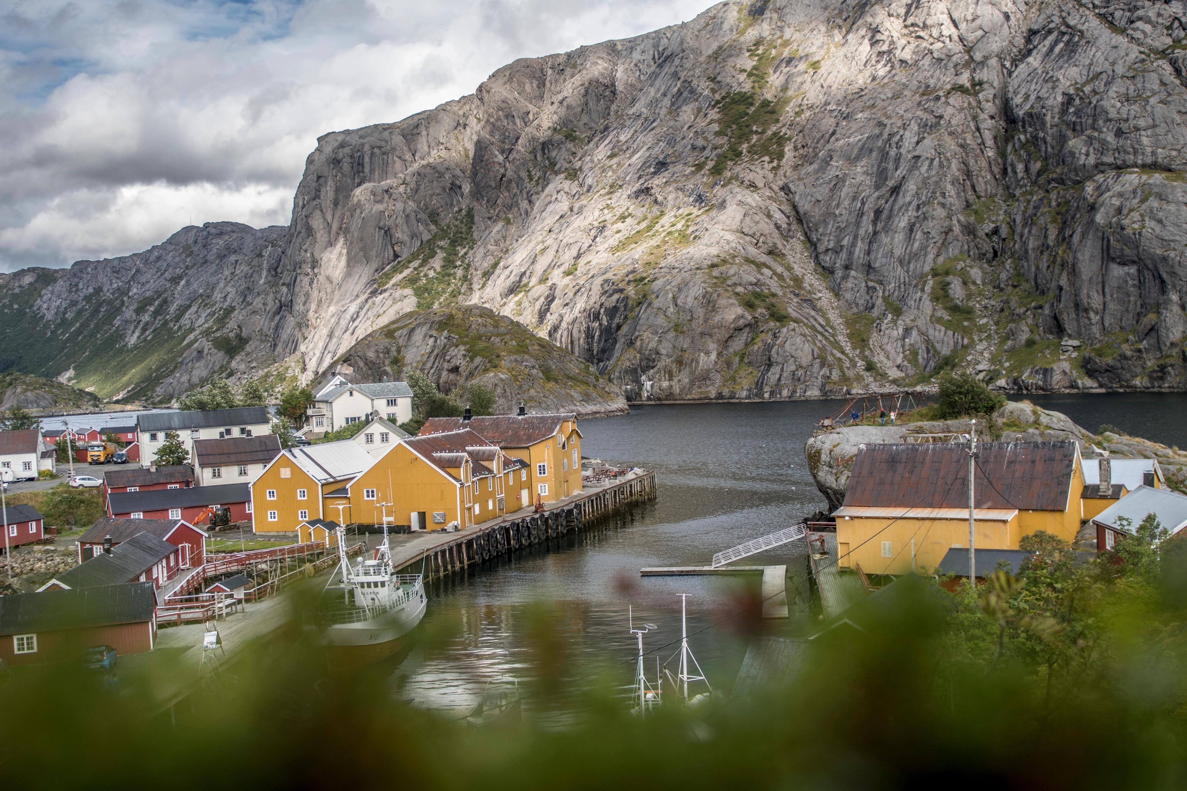The fishing village Nusfjord in Lofoten, Northern Norway