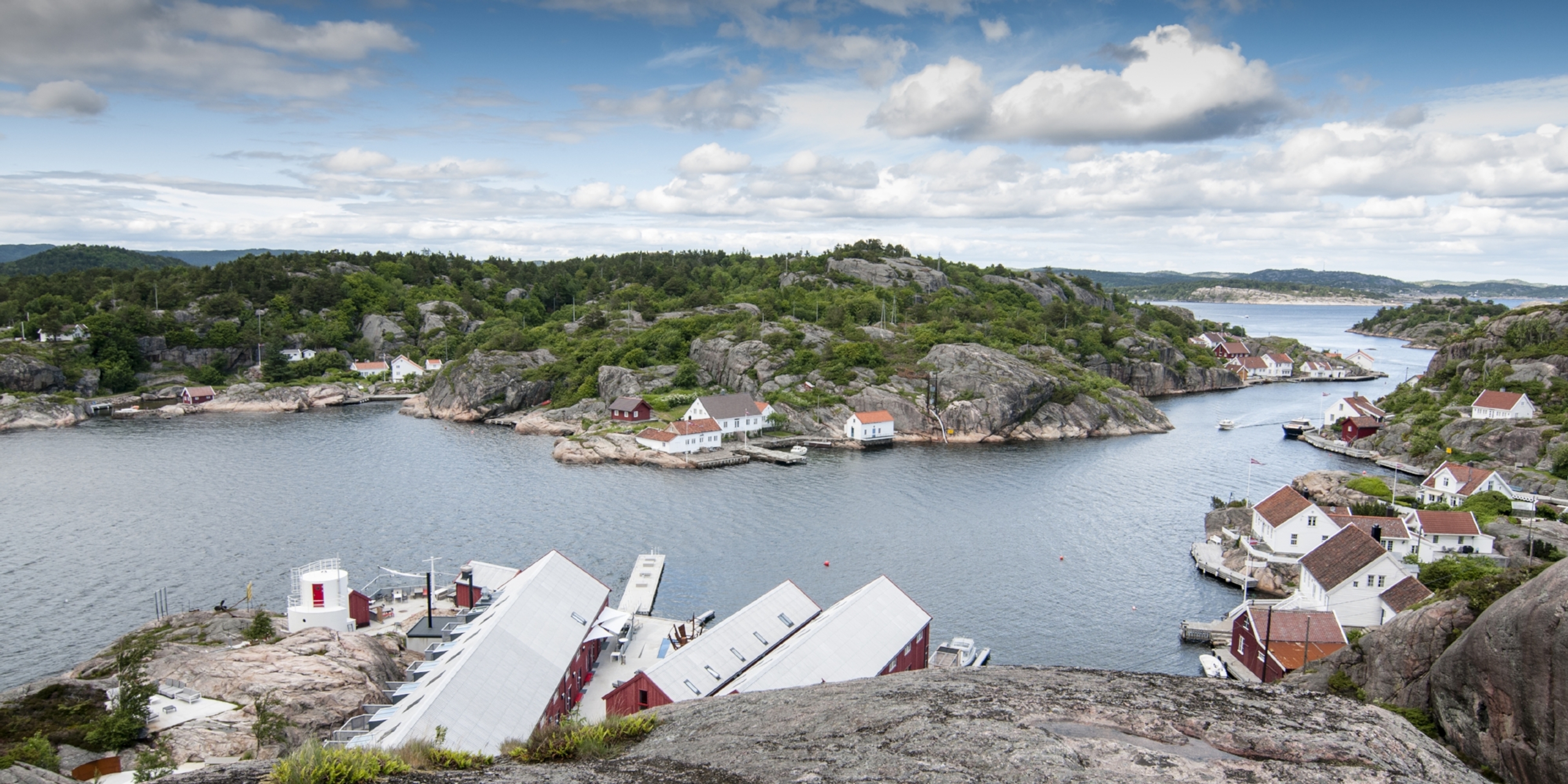 View over the harbour of Ny-Hellesund, Southern Norway