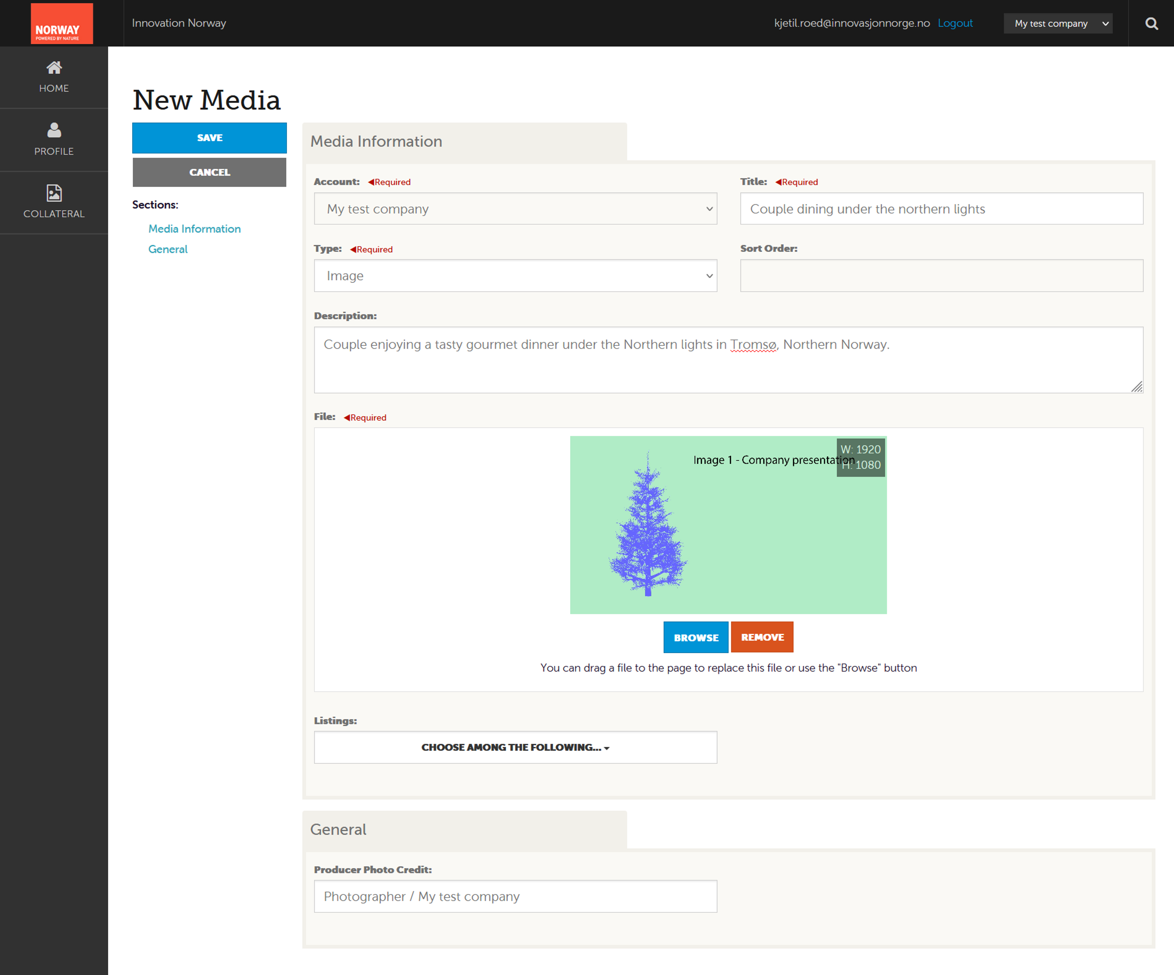 Adding logo in extranet