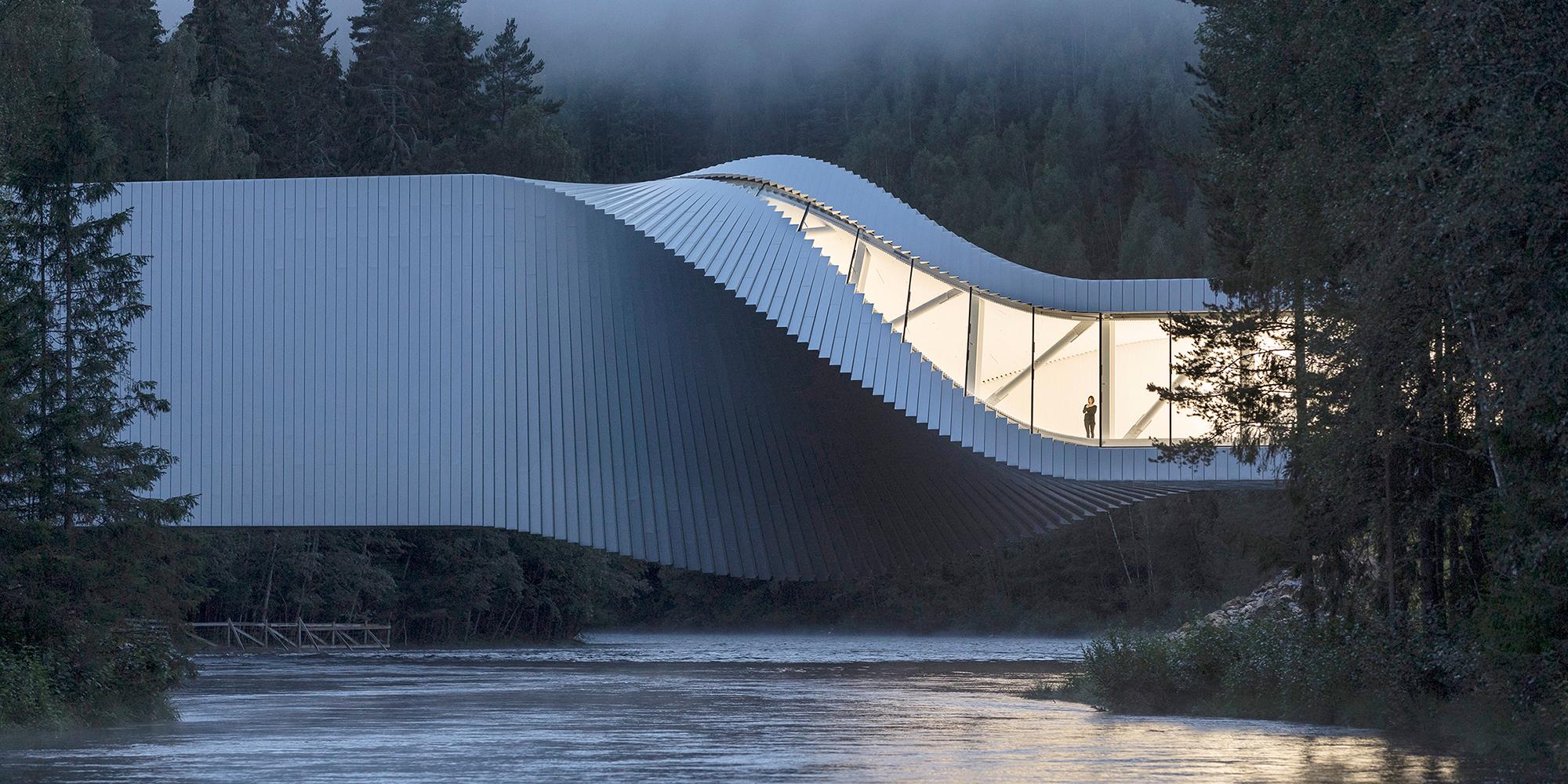 The Twist at the Kistefos Museum in Hadeland - Norway’s new art destination - surrounded by dense forest