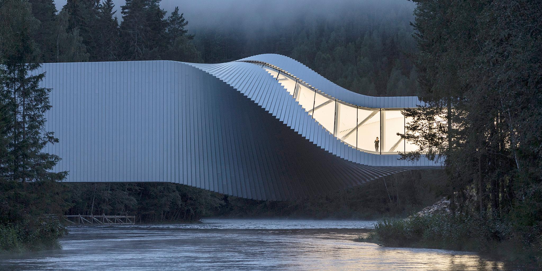 The Twist at the Kistefos Museum in Hadeland - Norway’s new art destination - surrounded by dense forest