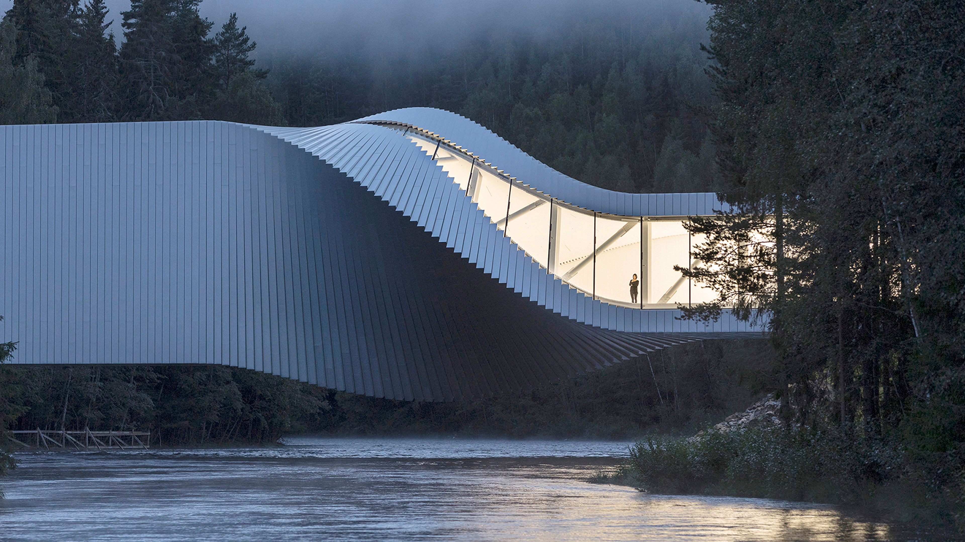 The Twist at the Kistefos Museum in Hadeland - Norway’s new art destination - surrounded by dense forest