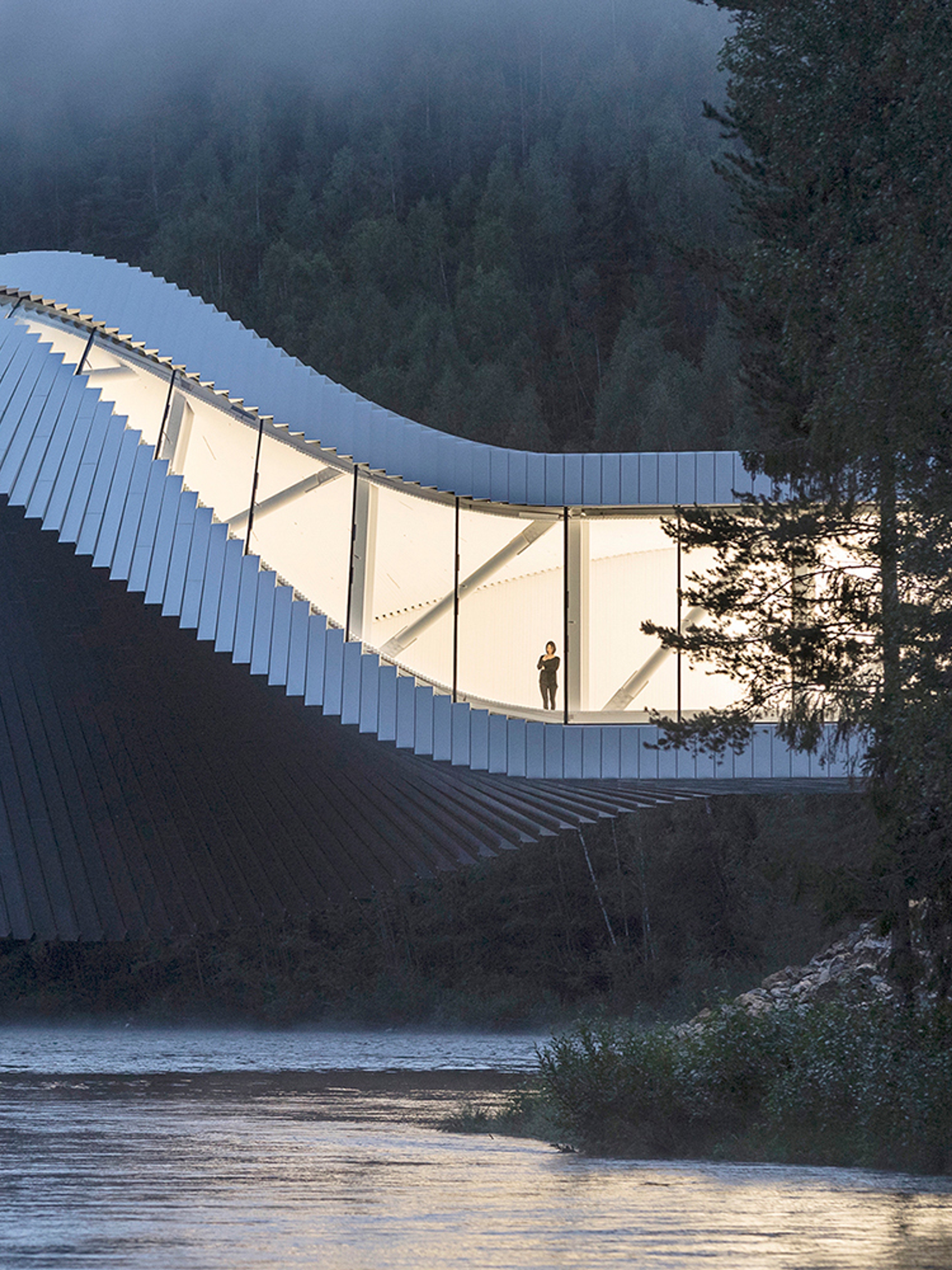 The Twist at the Kistefos Museum in Hadeland - Norway’s new art destination - surrounded by dense forest