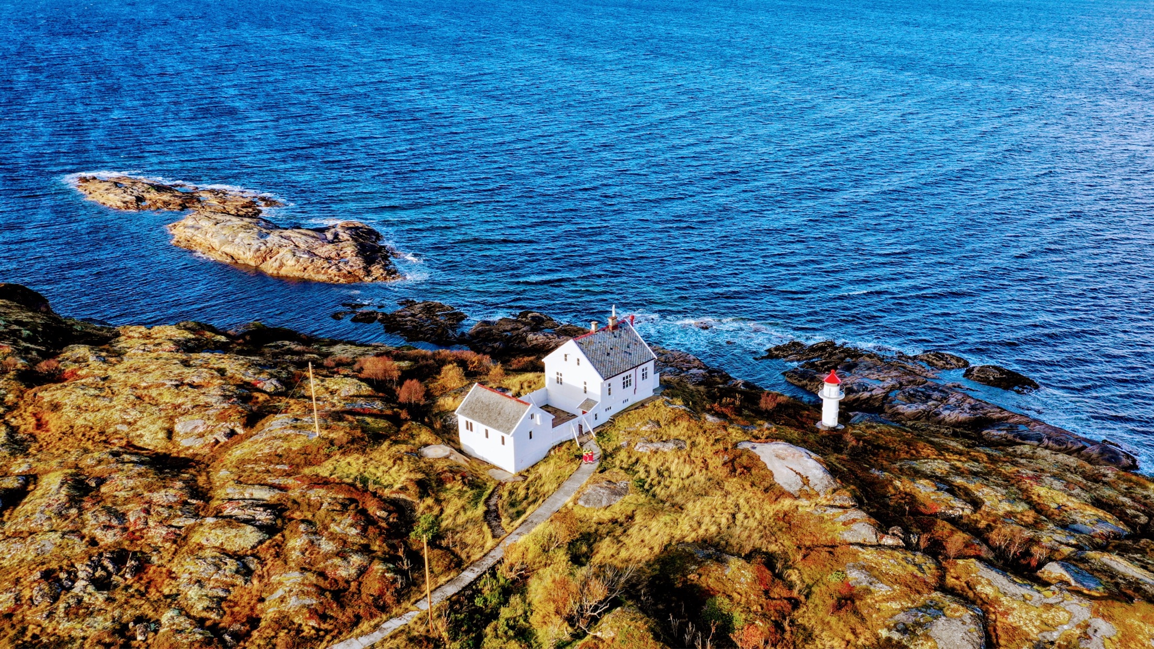 The Barøy lighthouse utside of Narvik in Northern Norway