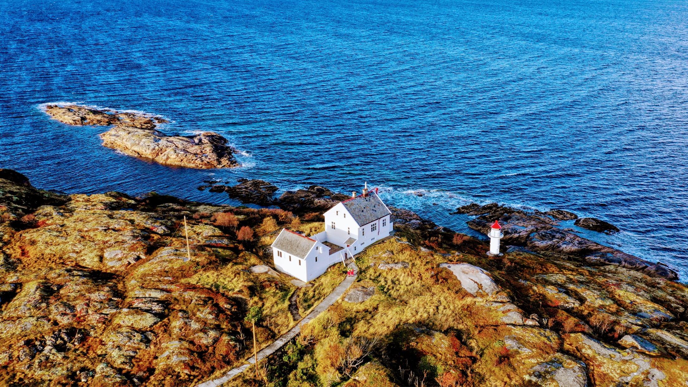 The Barøy lighthouse utside of Narvik in Northern Norway
