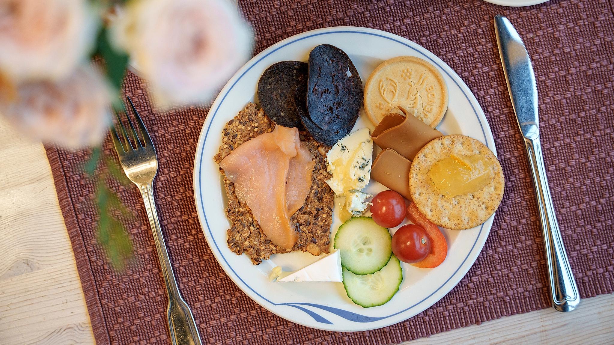 A selection of breakfast from Bessheim Fjellstue.