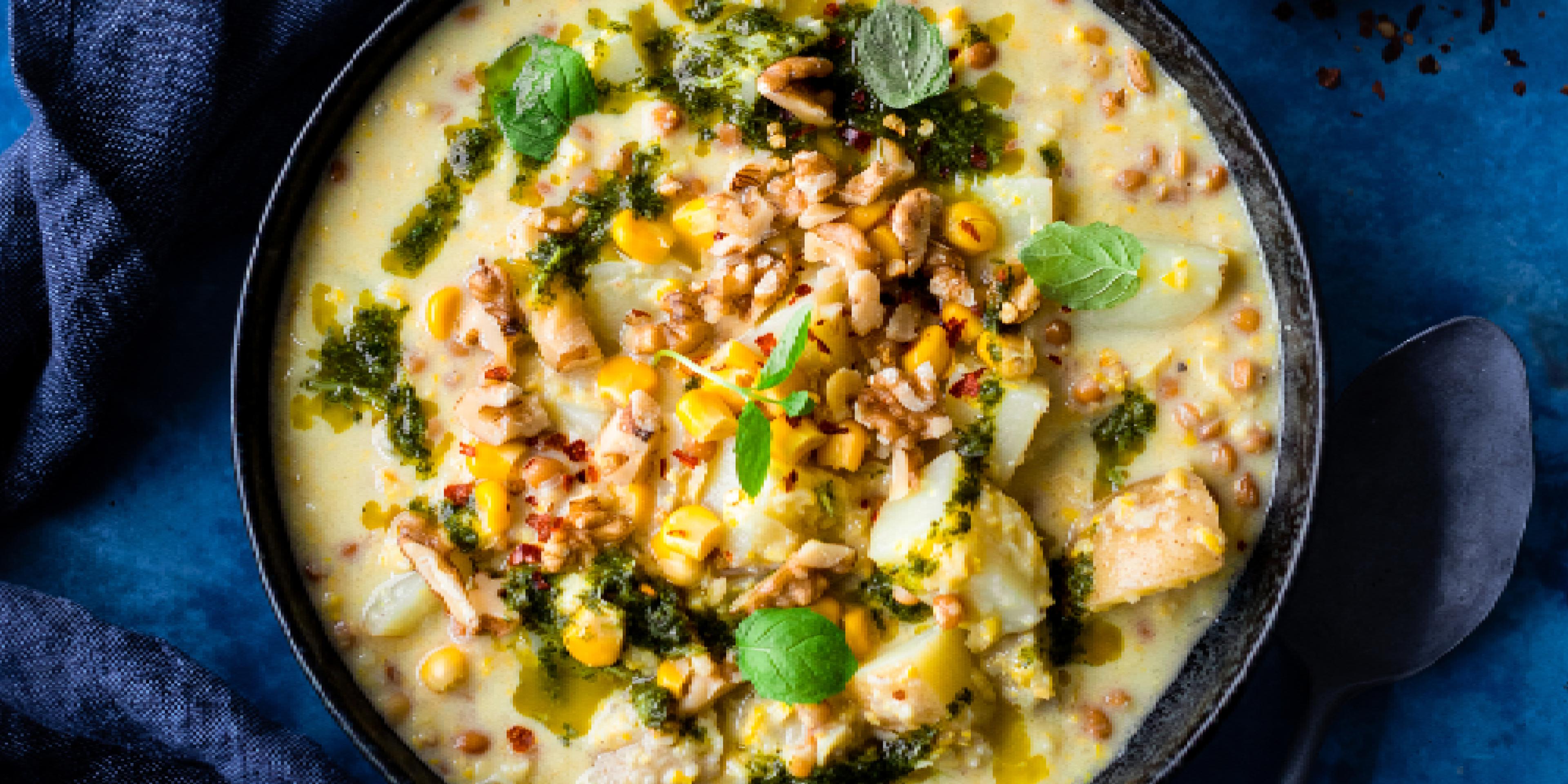 A Spicy potato stew made by cookbook author Hanne-Lene Dahlgren