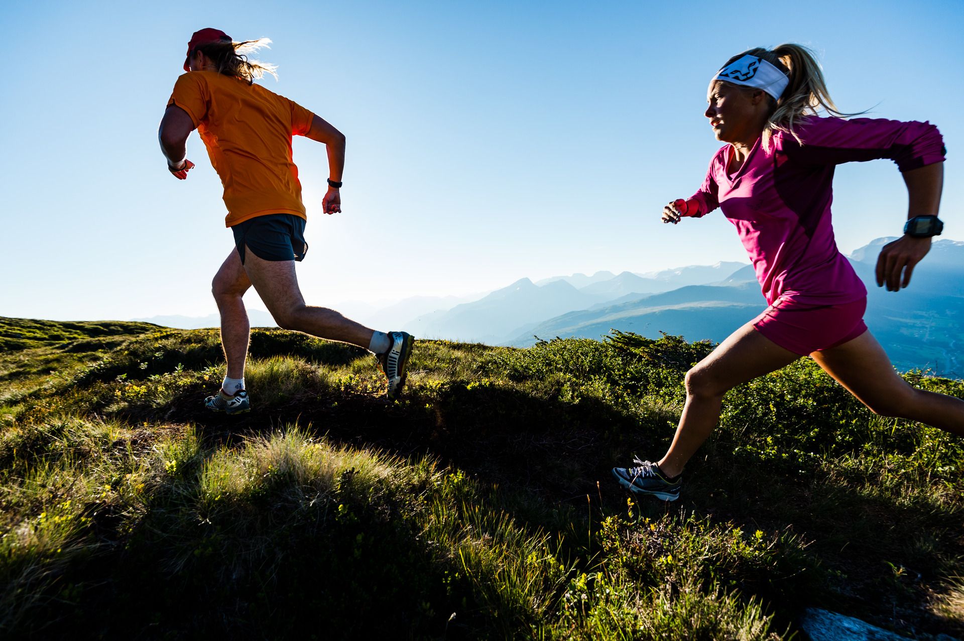 People trail running in Stranda