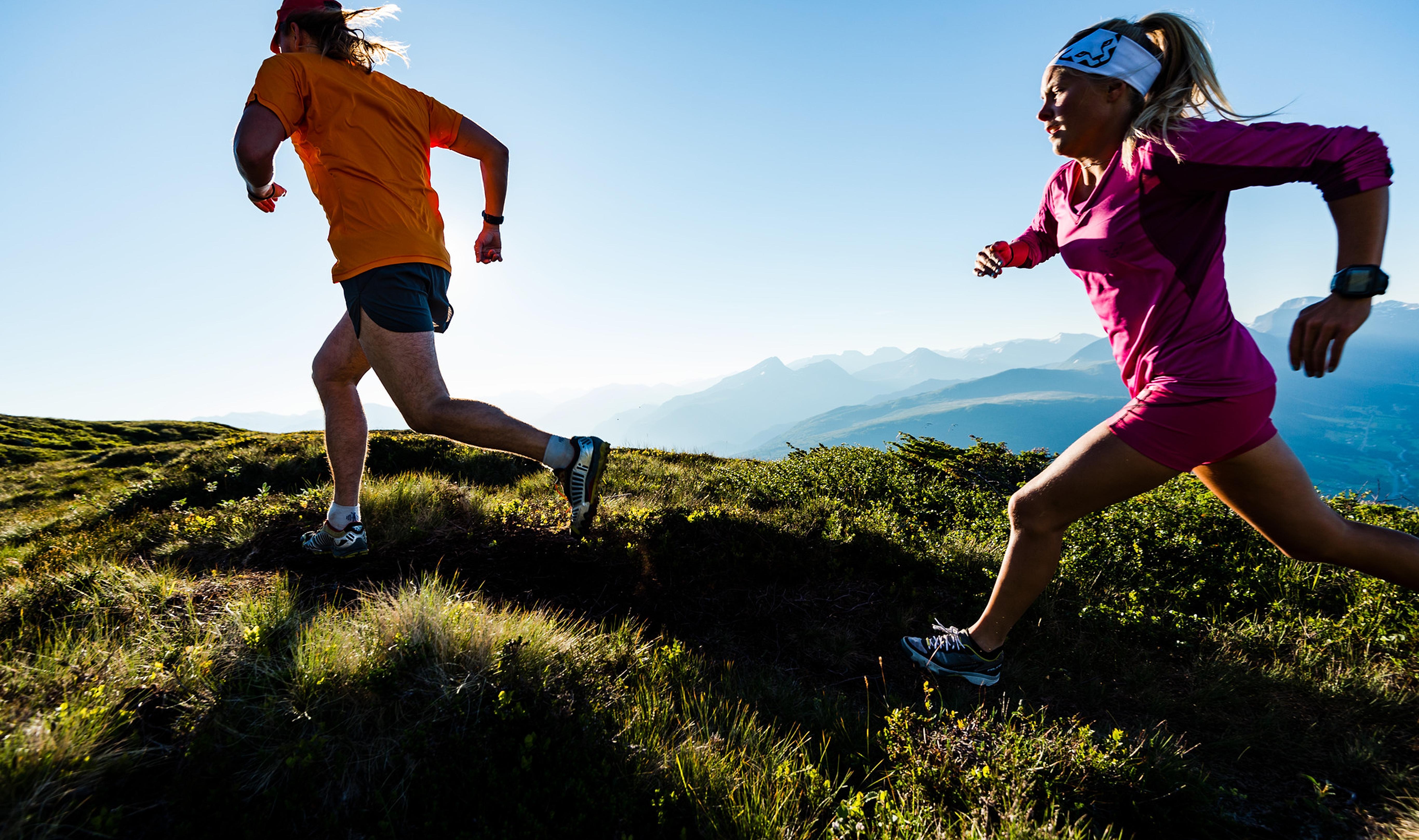 People trail running in Stranda