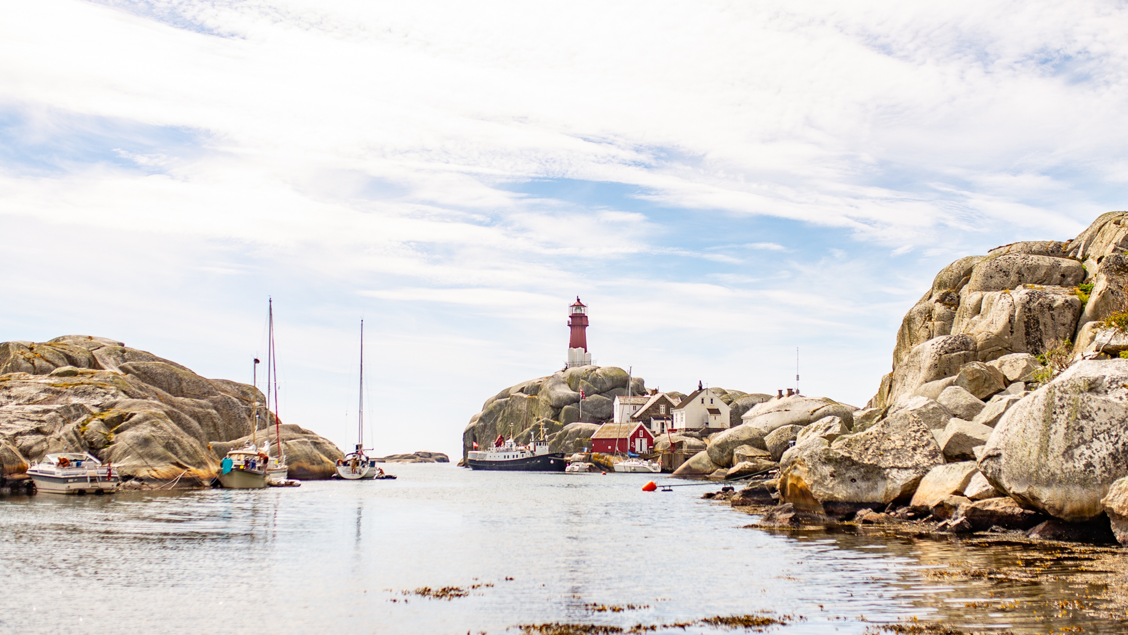 Svenner Lighthouse in Stavern in Vestfold, Eastern Norway