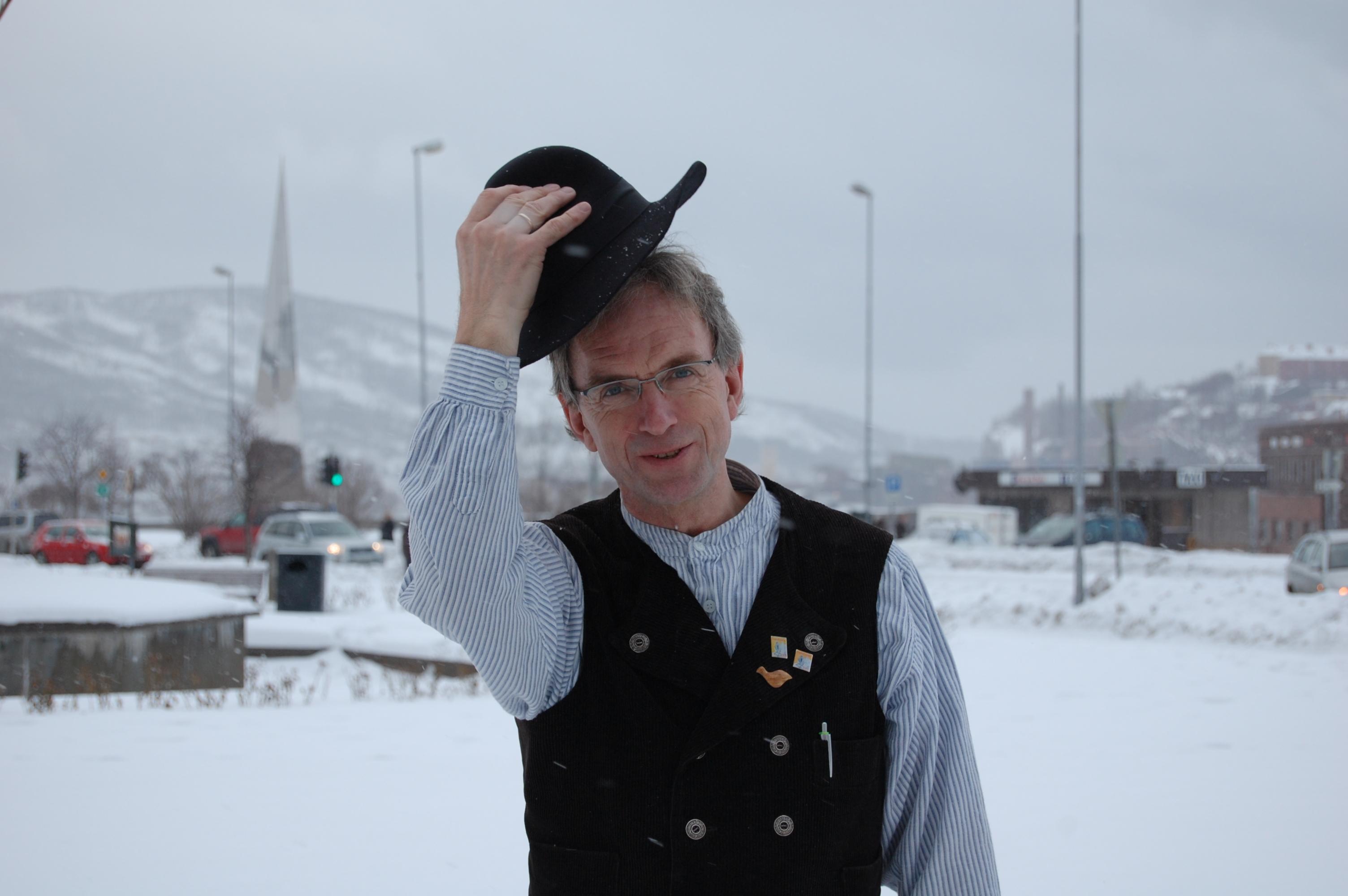 Steingrim Sneve, a local historian in Narvik, Northern Norway