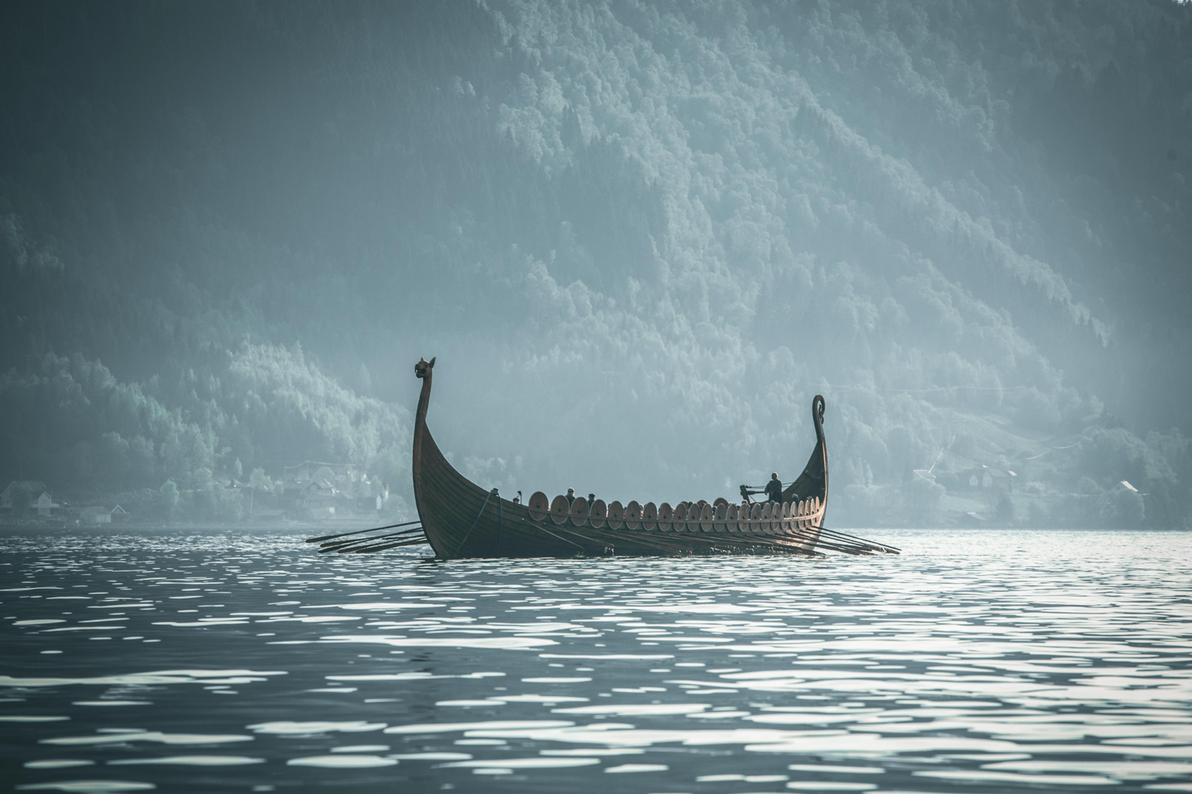 Myklebust viking ship in Nordfjord