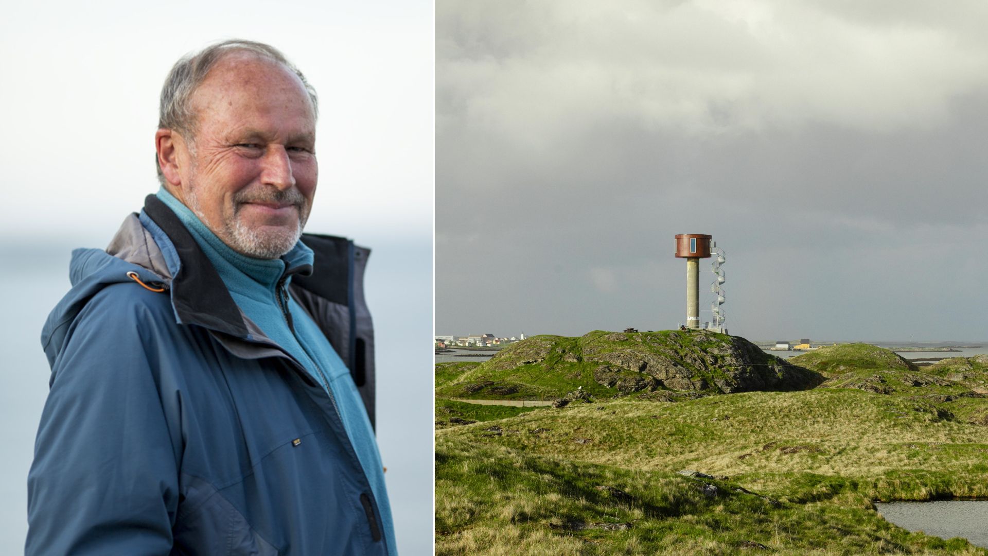 Per Fugelli og Ettertanken – vanntårnet på Røst i Lofoten