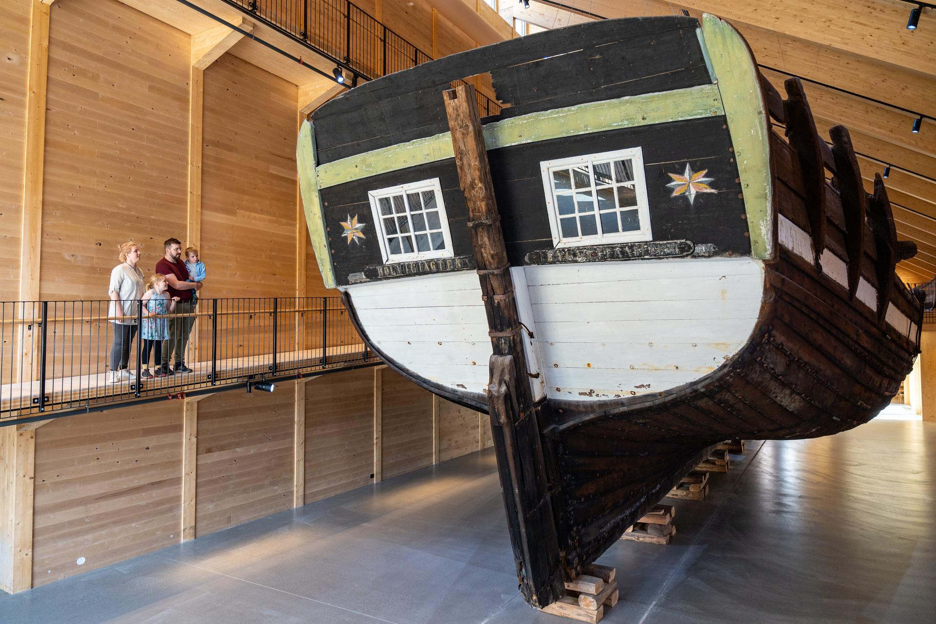 Holvikejekta in the new museum in Nordfjord