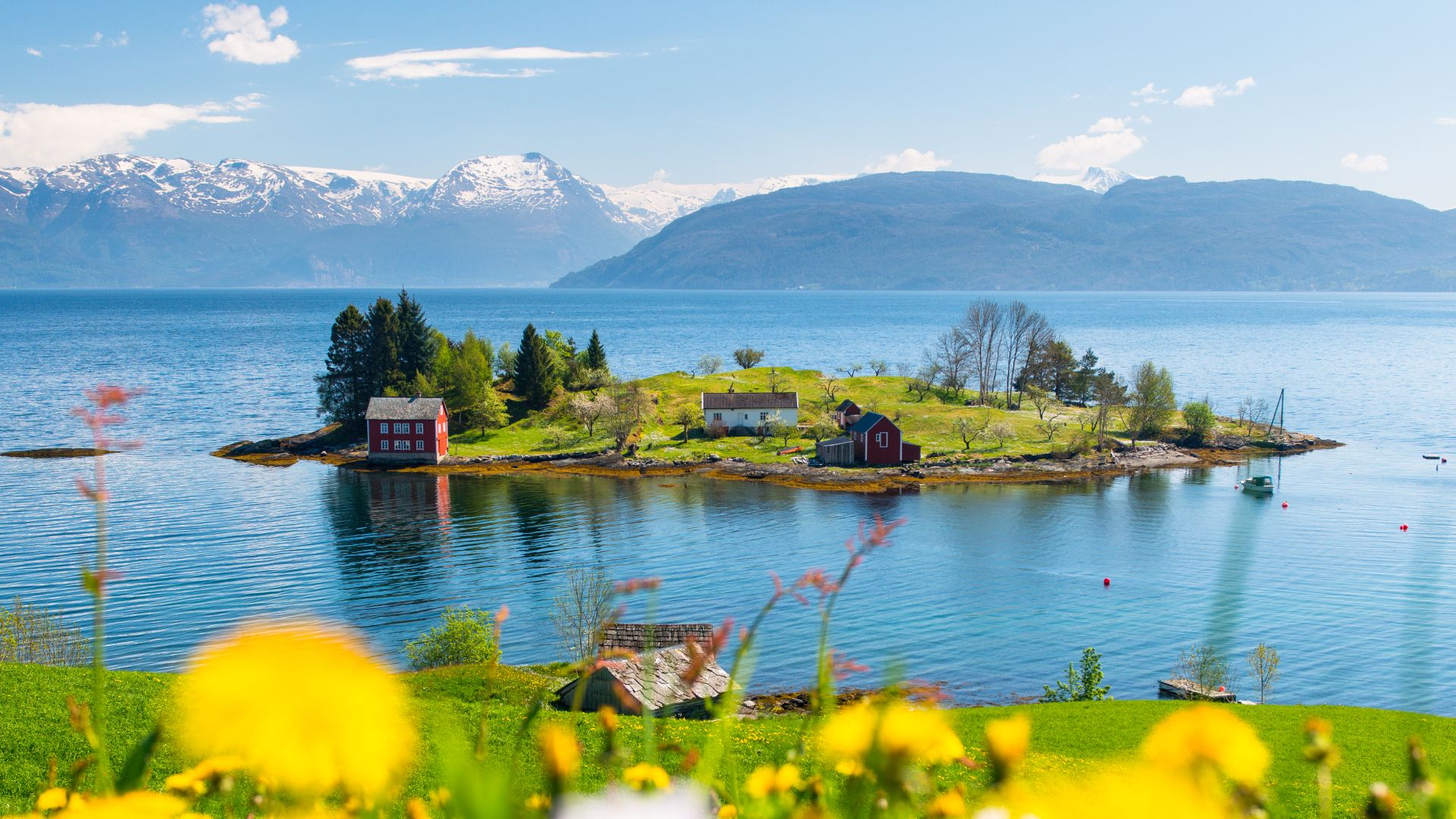 Omaholmen i Hardangerregionen