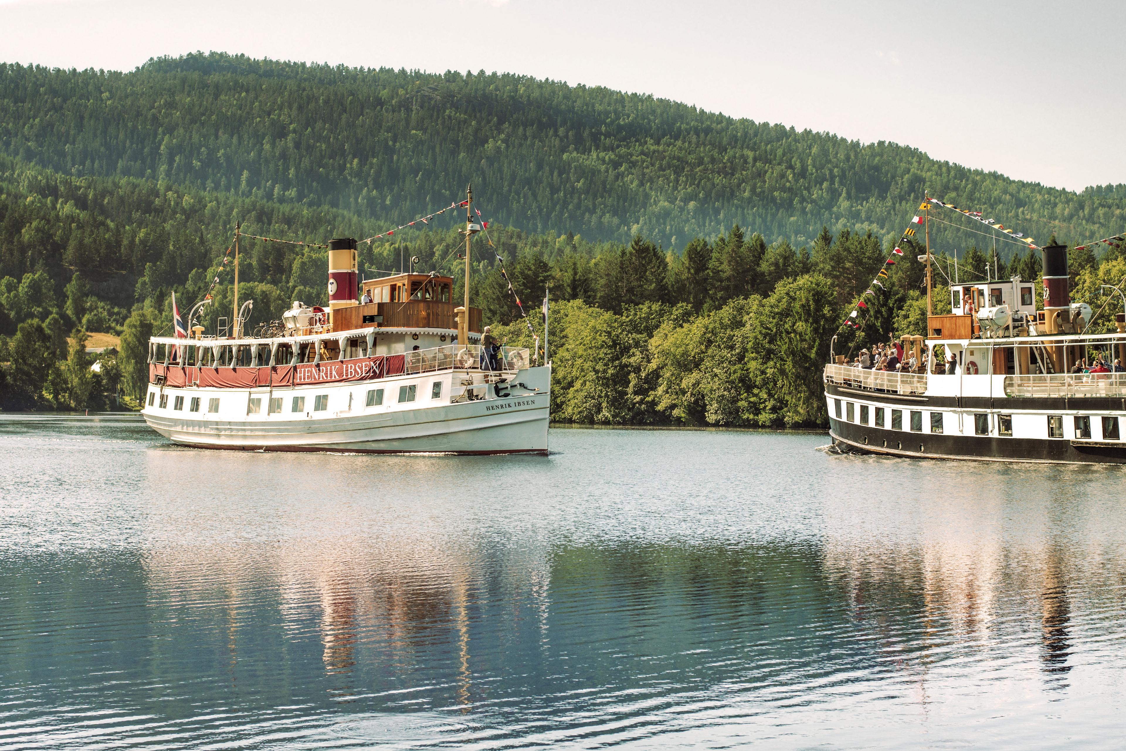 Two boats on Telemark canal
