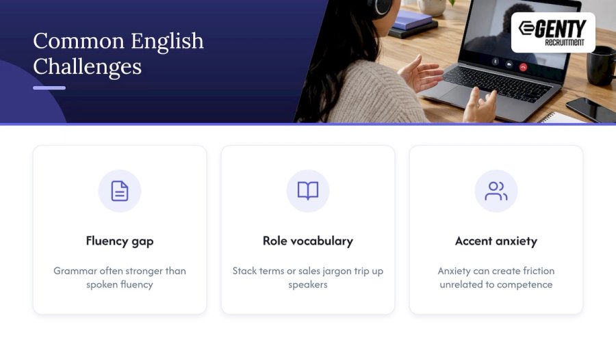 Three common English challenges for candidates