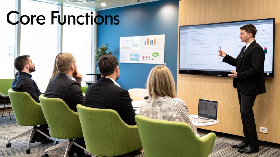 A checklist of HR functions being ticked off, symbolising delegation and efficiency.