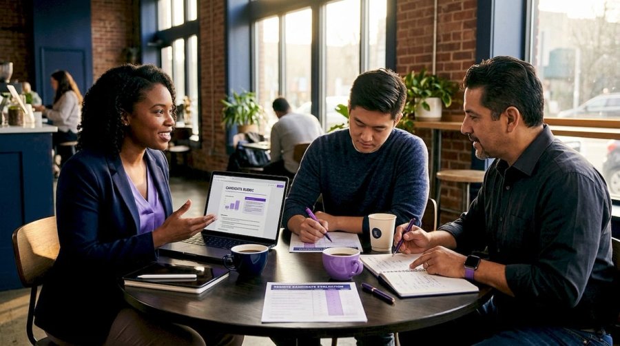 Hiring managers scoring remote interview candidates