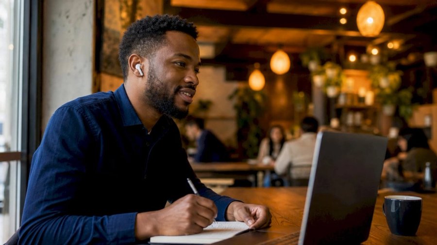 Recruiter conducting remote soft skills interview