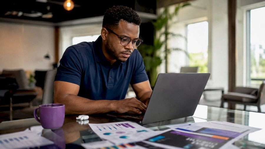 Recruiter reviewing remote candidate assessments
