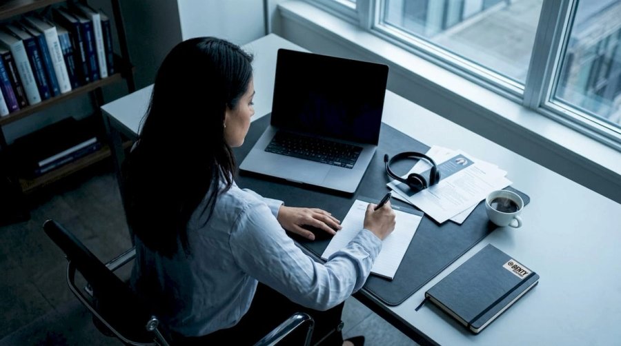 Recruiter conducting remote behavioral interview