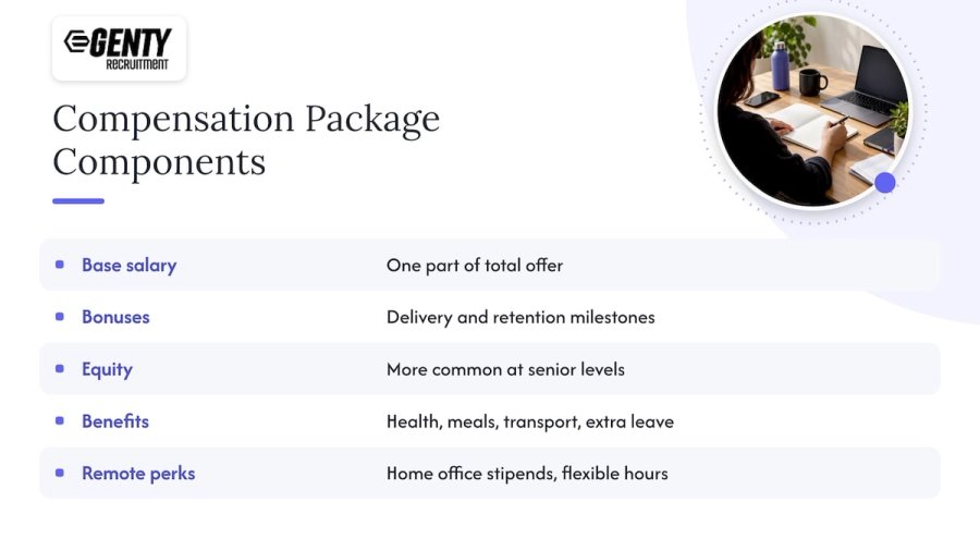 Five components of a LATAM compensation package