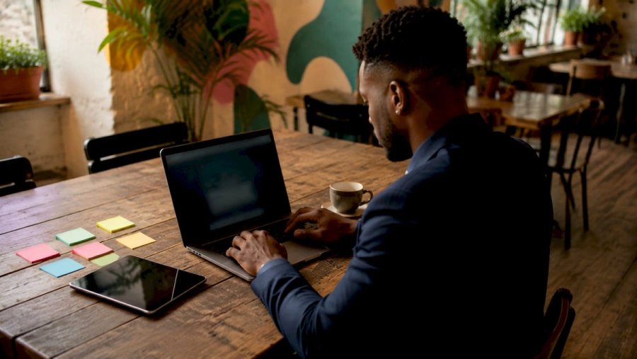 HR specialist using AI tools for hiring
