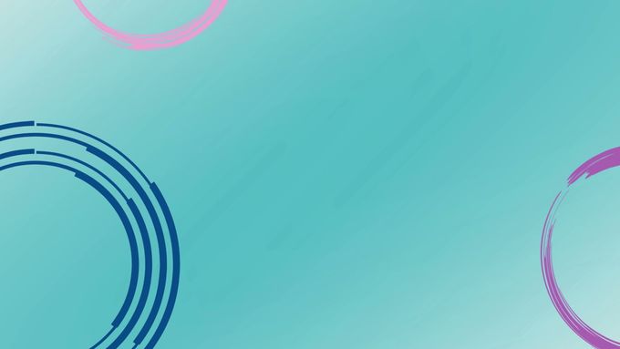 Teal abstract graphic with purple and navy circle outlines, the cover of part 3 of Kelly's Return to Diet Journey