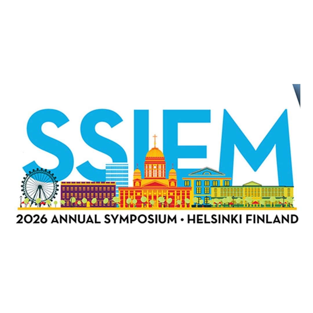 Logo for SSIEM 2026 Annual Symposium in Helsinki, Finland, with a colorful city skyline illustration.