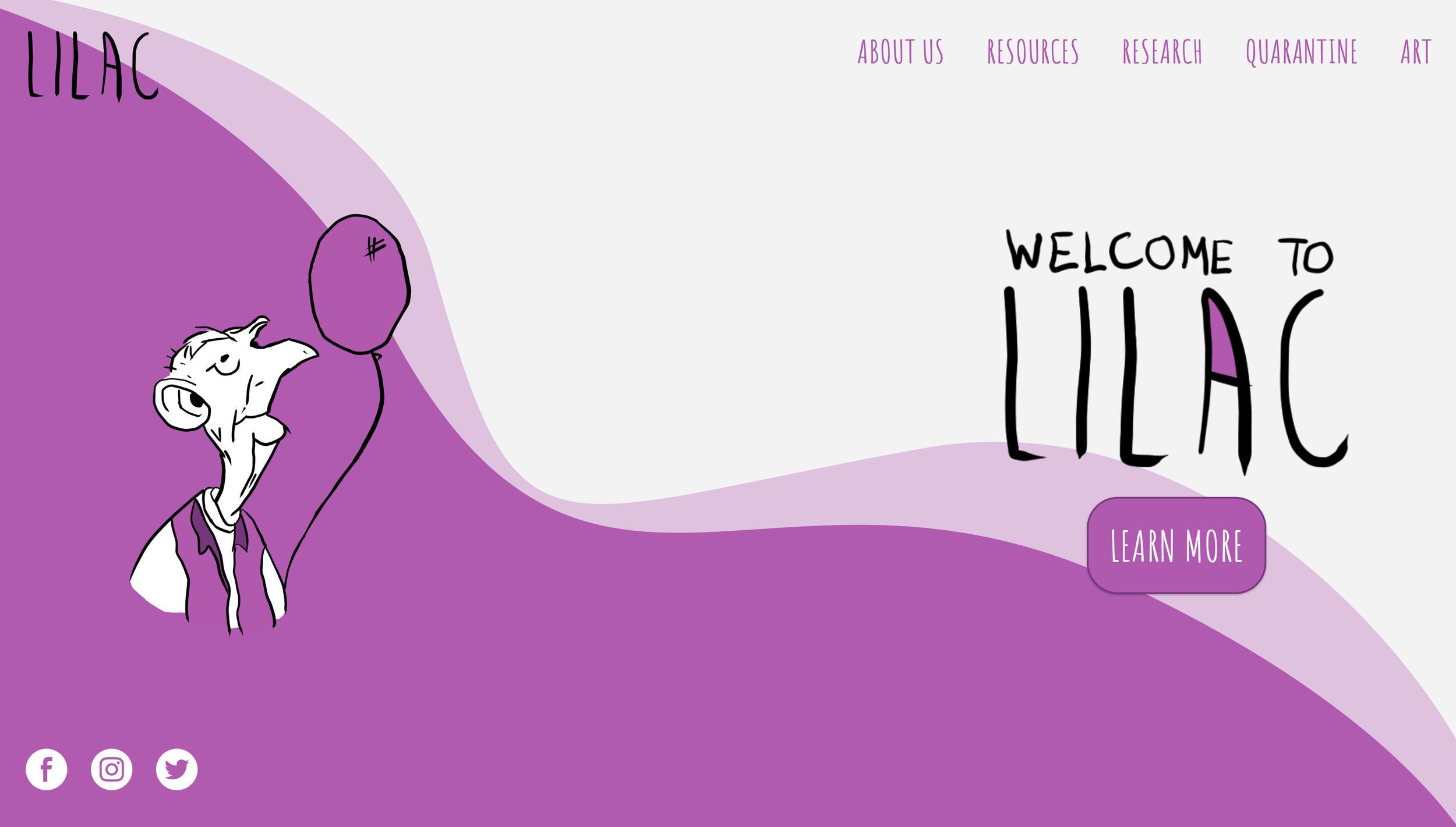 Lilac's website homepage.