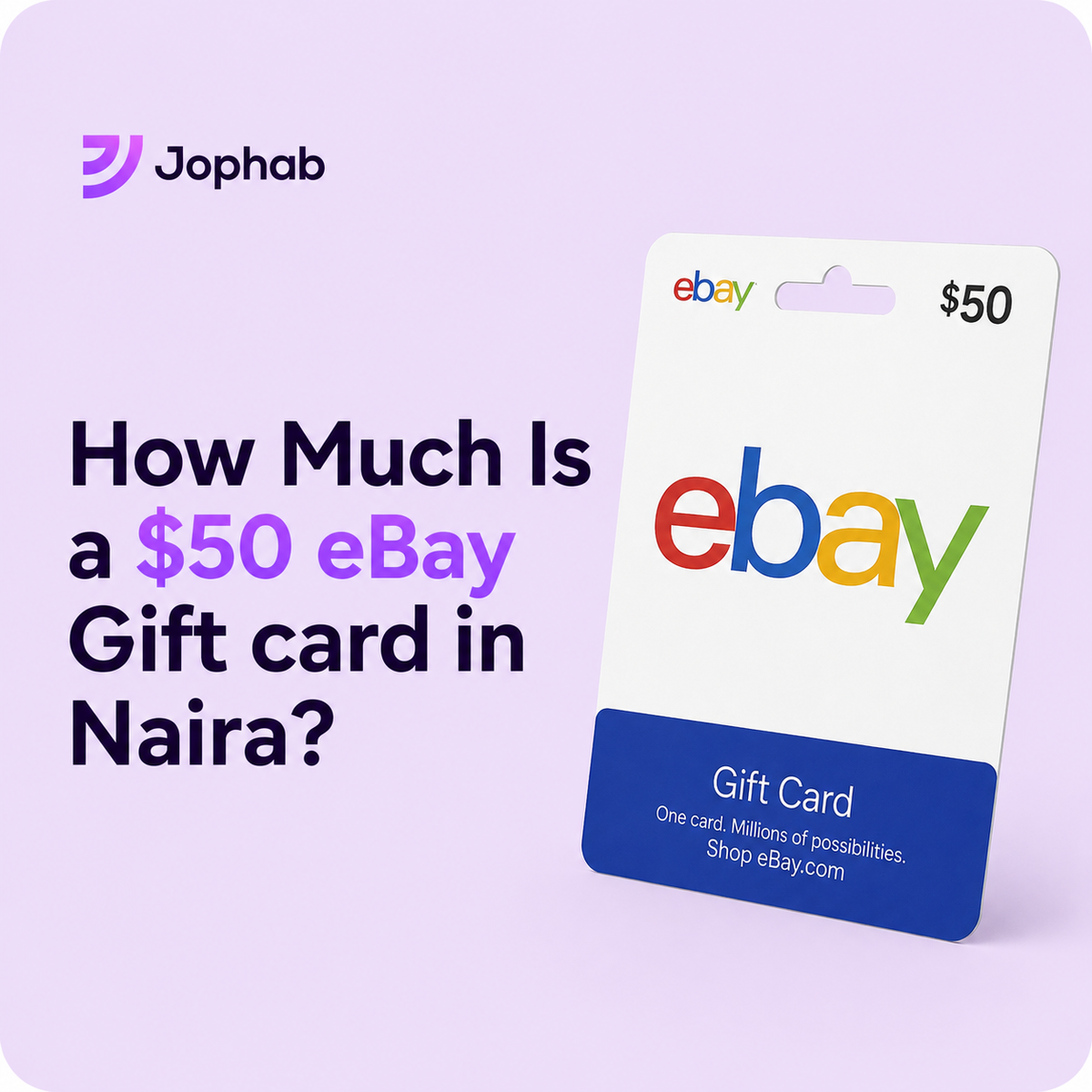 How Much Is a $50 eBay Gift Card in Naira? Learn the current value of a $50 eBay gift card in Nigeria, factors affecting gift card rates, and how to get the best exchange rate when trading.