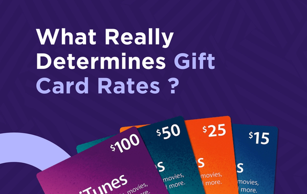 Gift card rates are determined by a combination of market demand and supply, card brand popularity, country of origin, denomination, and current exchange rates. High-demand cards like Apple, Steam, or Amazon often attract better rates, while lower-demand or restricted cards may trade for less. Platform policies, fraud risk, and overall market trends in 2026 also play a key role in how much value you receive when trading your gift card.