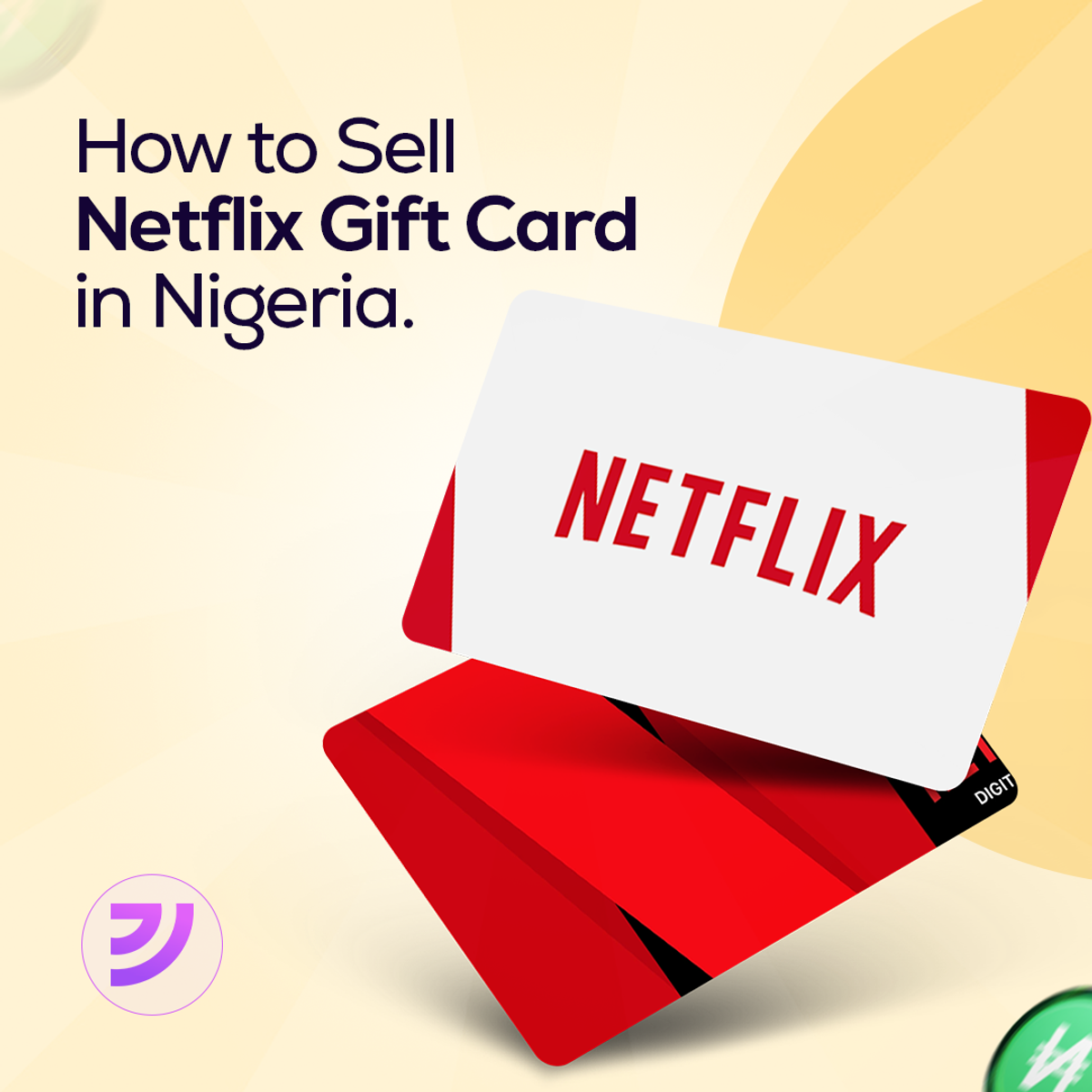 A Netflix gift card being exchanged for Nigerian Naira through a gift card trading platform.