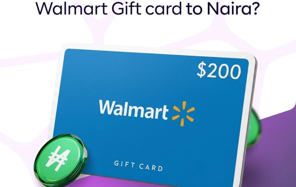 Illustration of a $200 Walmart gift card with the headline "How much is a $200 Walmart Gift Card to Naira?" and Jophab branding.