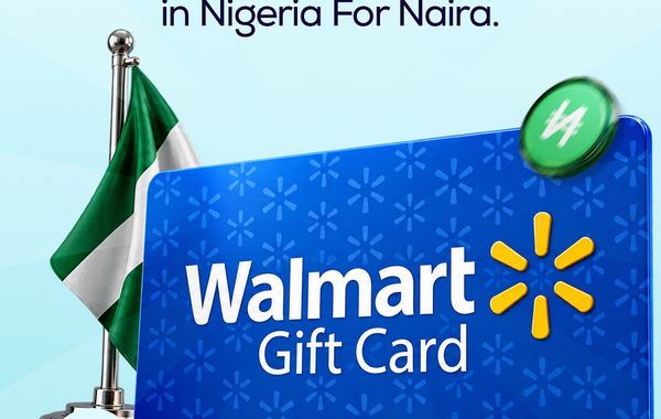 Walmart gift card with Nigerian flag and Jophab logo, illustrating how to sell Walmart gift cards in Nigeria for Naira.