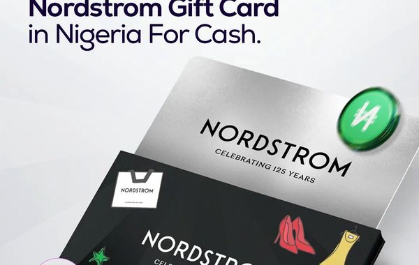 Nordstrom gift card designs with a Nigerian naira symbol and Jophab logo, promoting how to sell Nordstrom gift cards in Nigeria for cash.