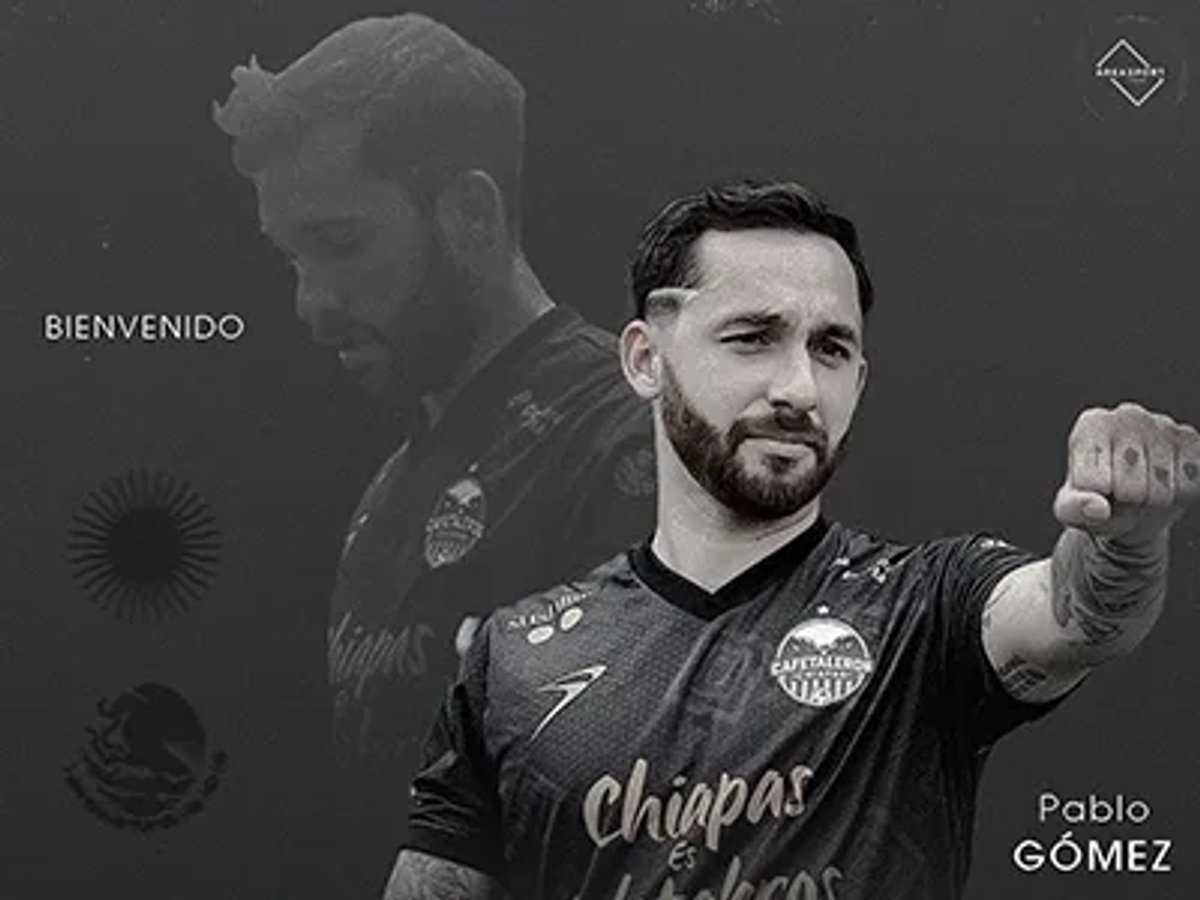 Anuncio de bienvenida de Pablo Gómez a Cafetaleros de Chiapas