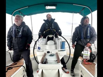 Crew in the cockpit